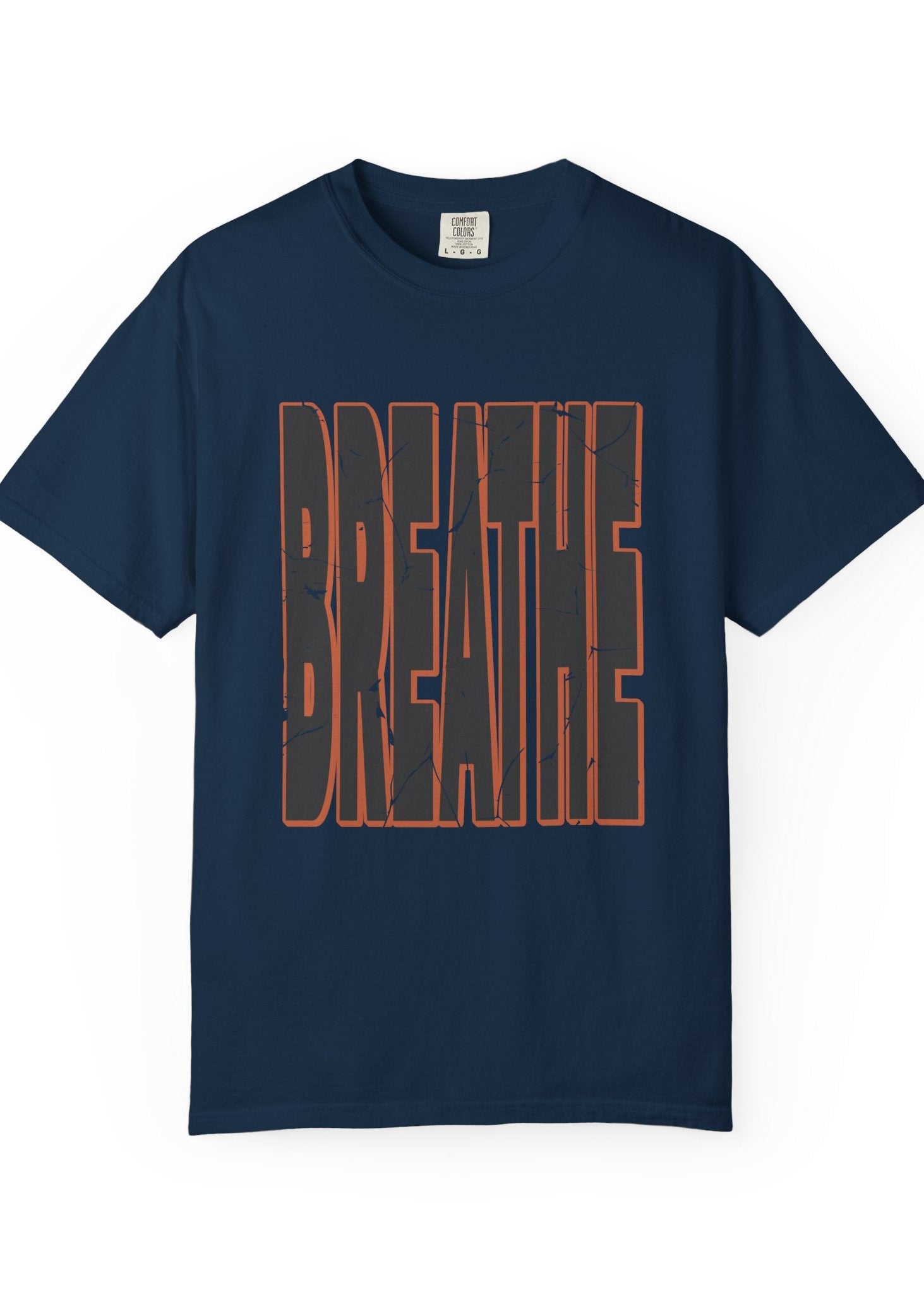 "BREATHE" Distressed Streetwear Tee