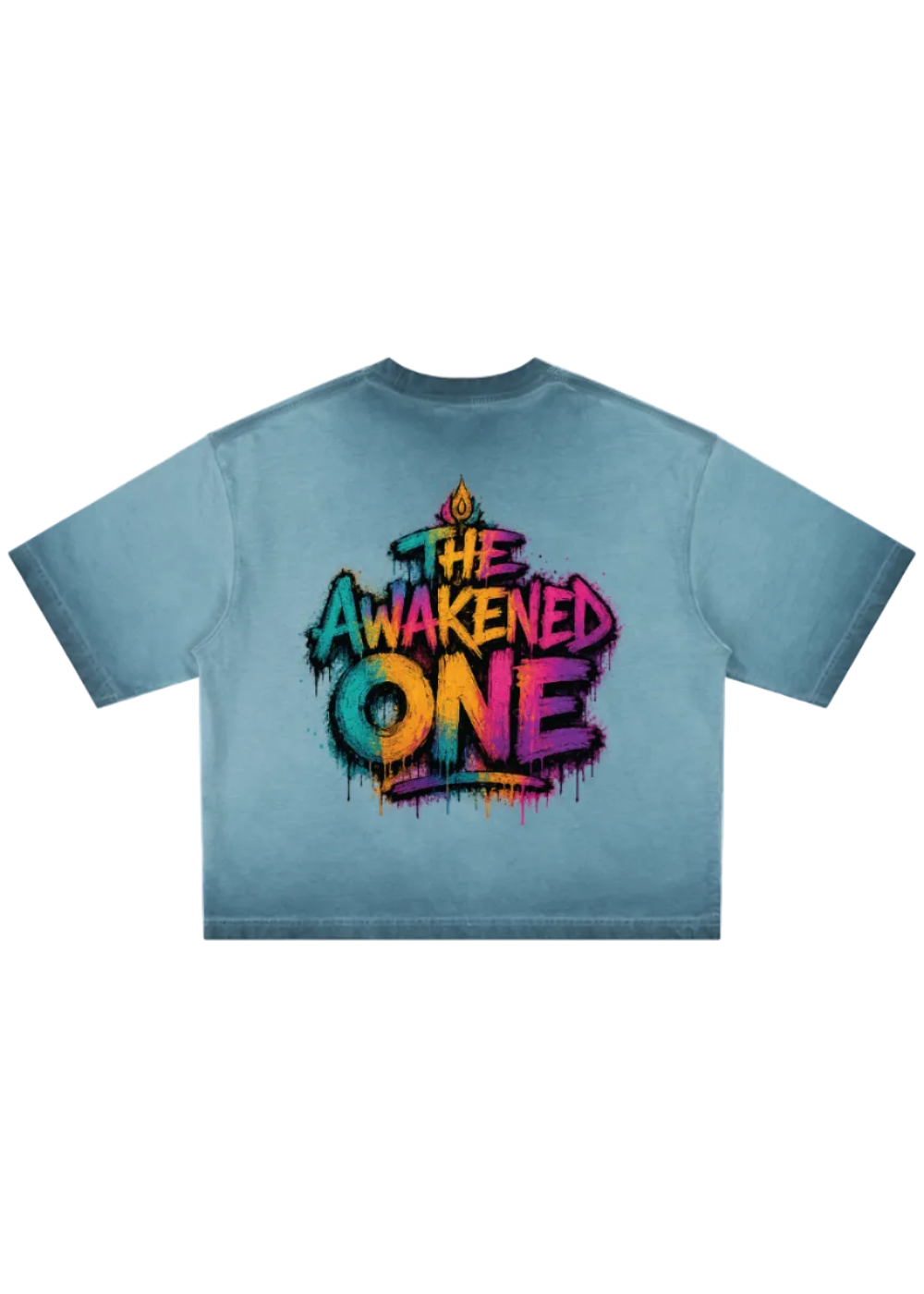 Awakened One Buddha Graffiti Reverse Dyed Boxy T-Shirt