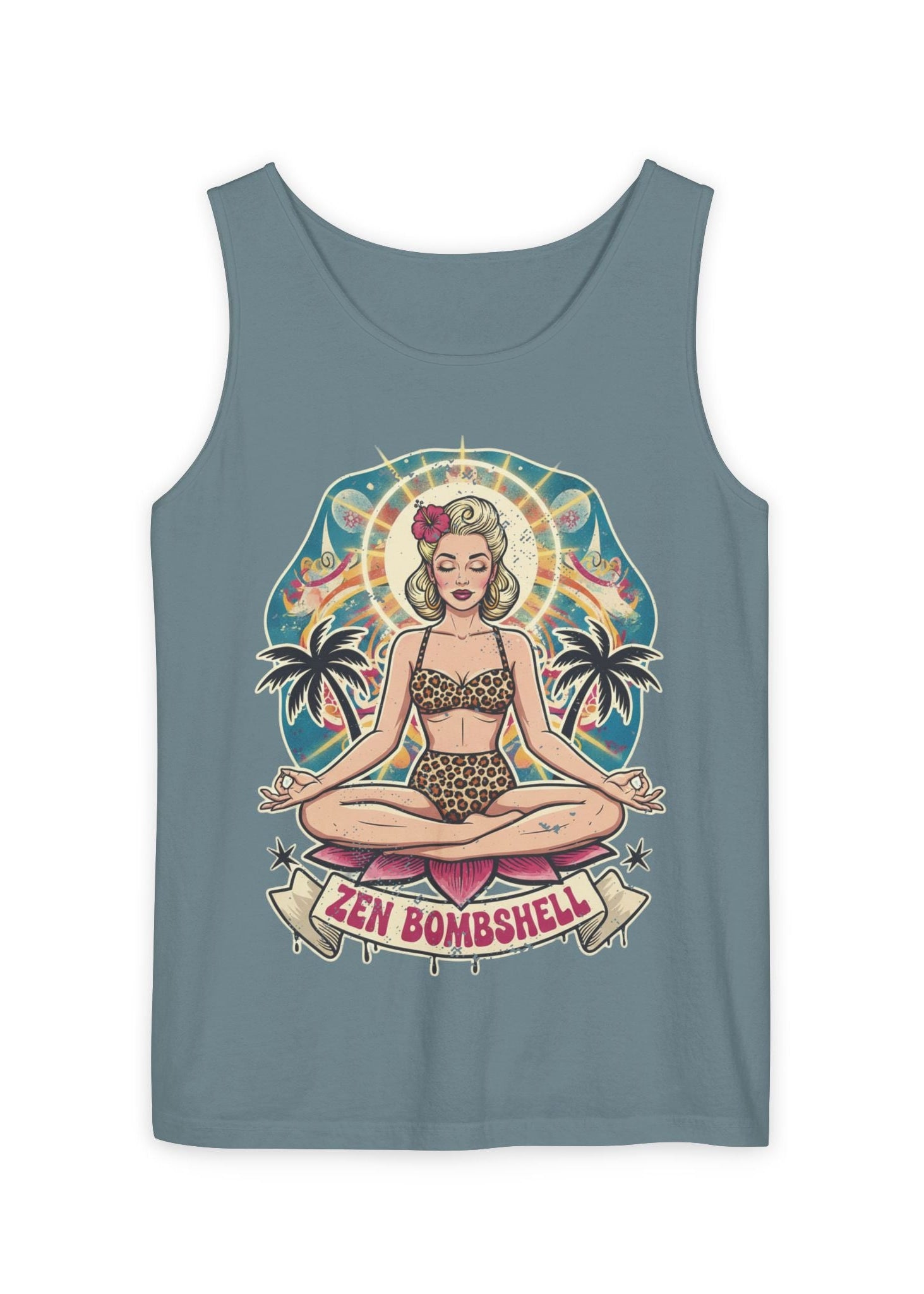 Zen Bombshell Retro Pin-Up Yoga Tank
