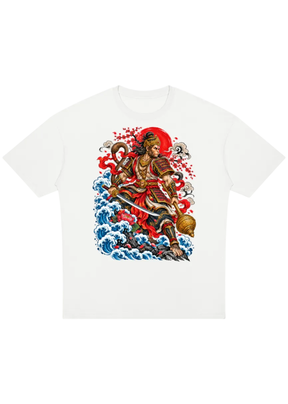 Lord Hanuman Samurai Oversized T-Shirt