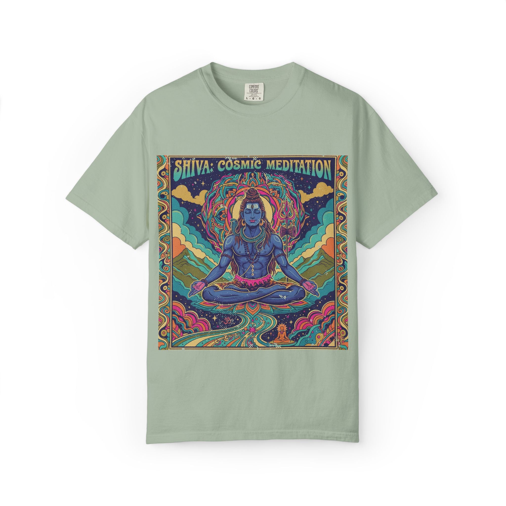 Shiva Cosmic Meditation T-Shirt – Psychedelic Spiritual Art Yoga Tee