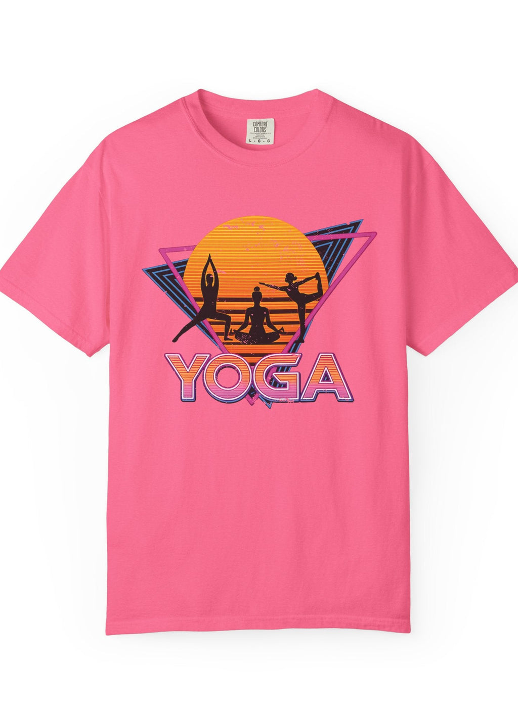 Retro Synthwave Yoga Tee