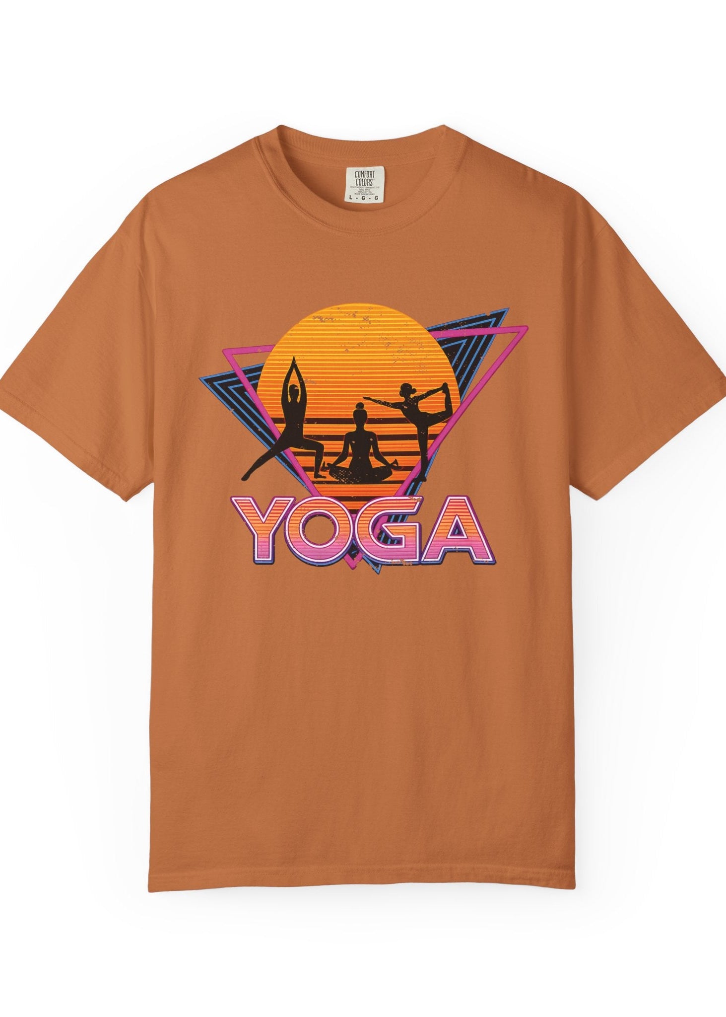 Retro Synthwave Yoga Tee
