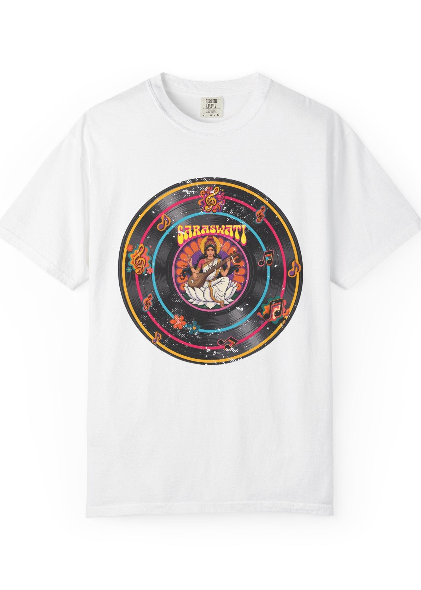 Vintage Saraswati Vinyl Record T-Shirt