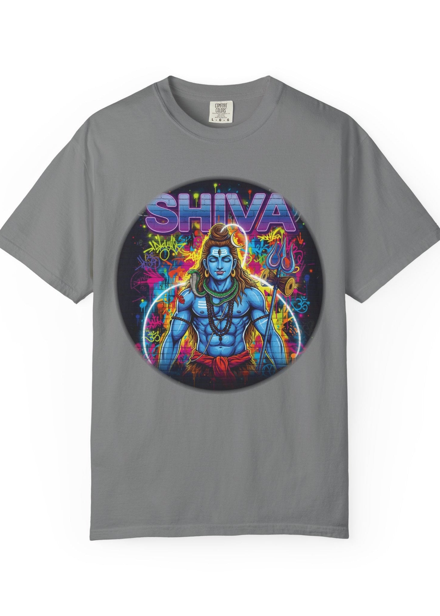 Neon Lord Shiva Graffiti Tee