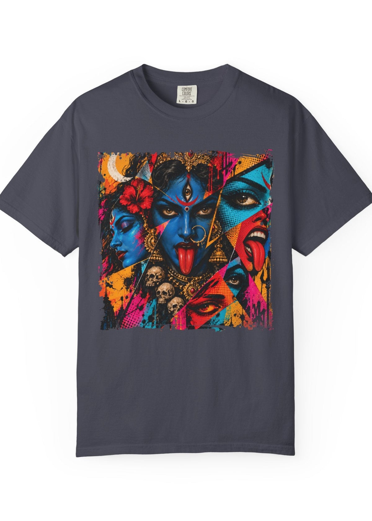 Maa Kali Neon Pop Art Oversized T-Shirt