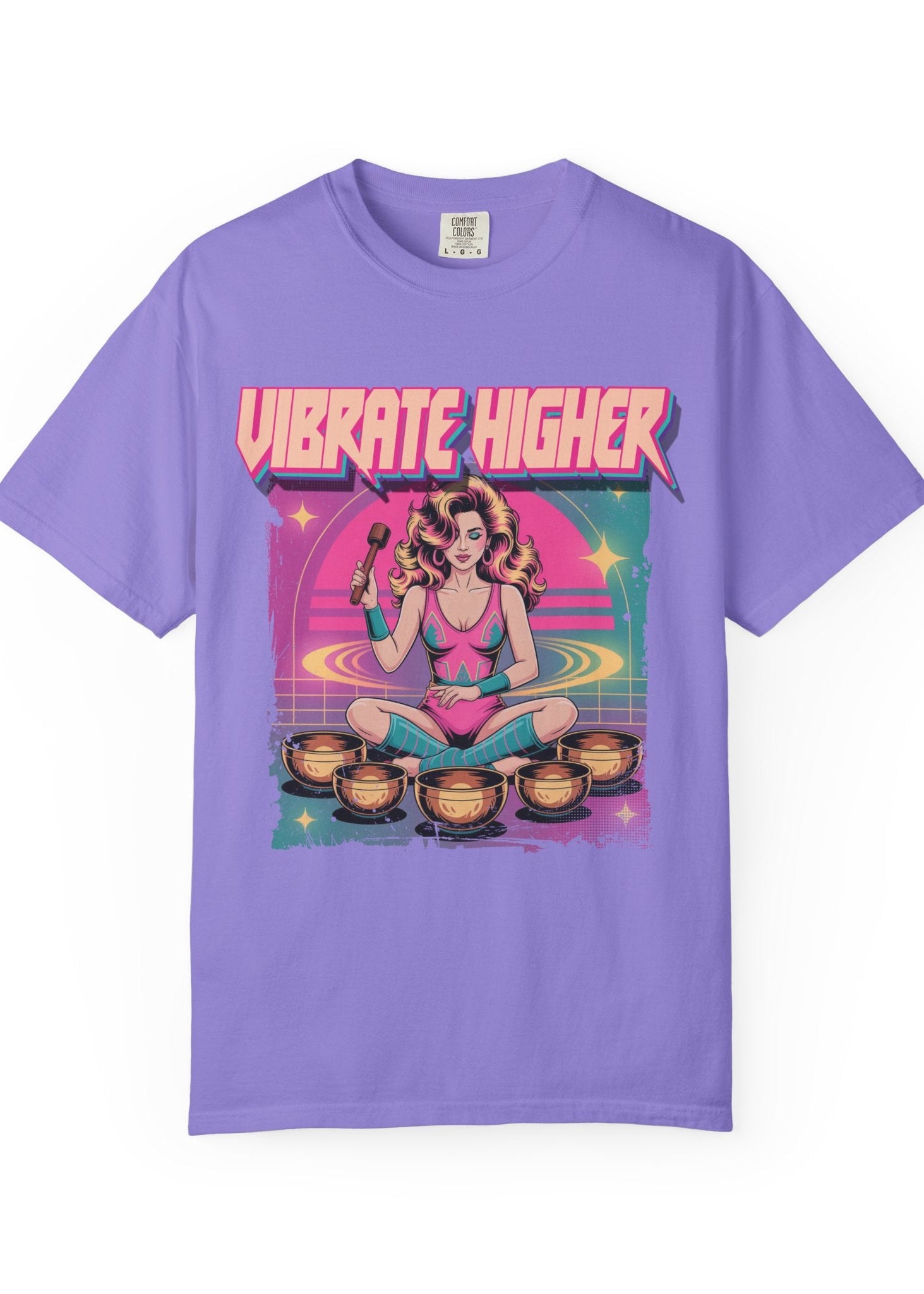 Vibrate Higher Retro 80s Sound Bath Tee