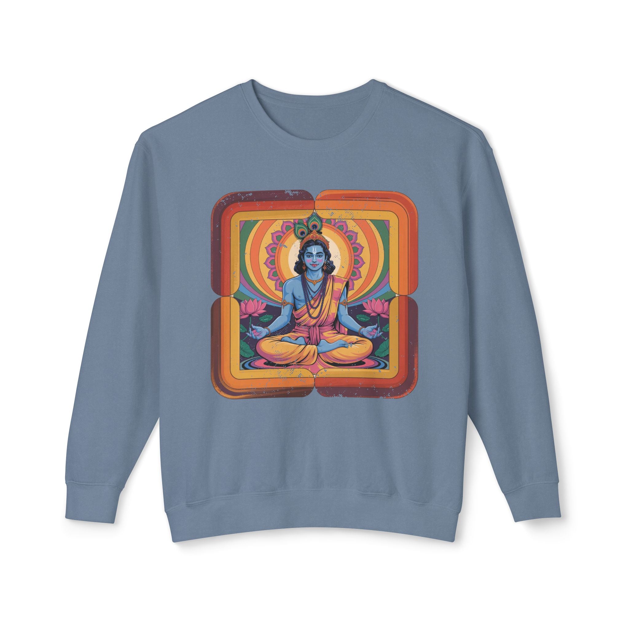 Retro Meditation Sweatshirt – Psychedelic Yoga Art Spiritual Crewneck