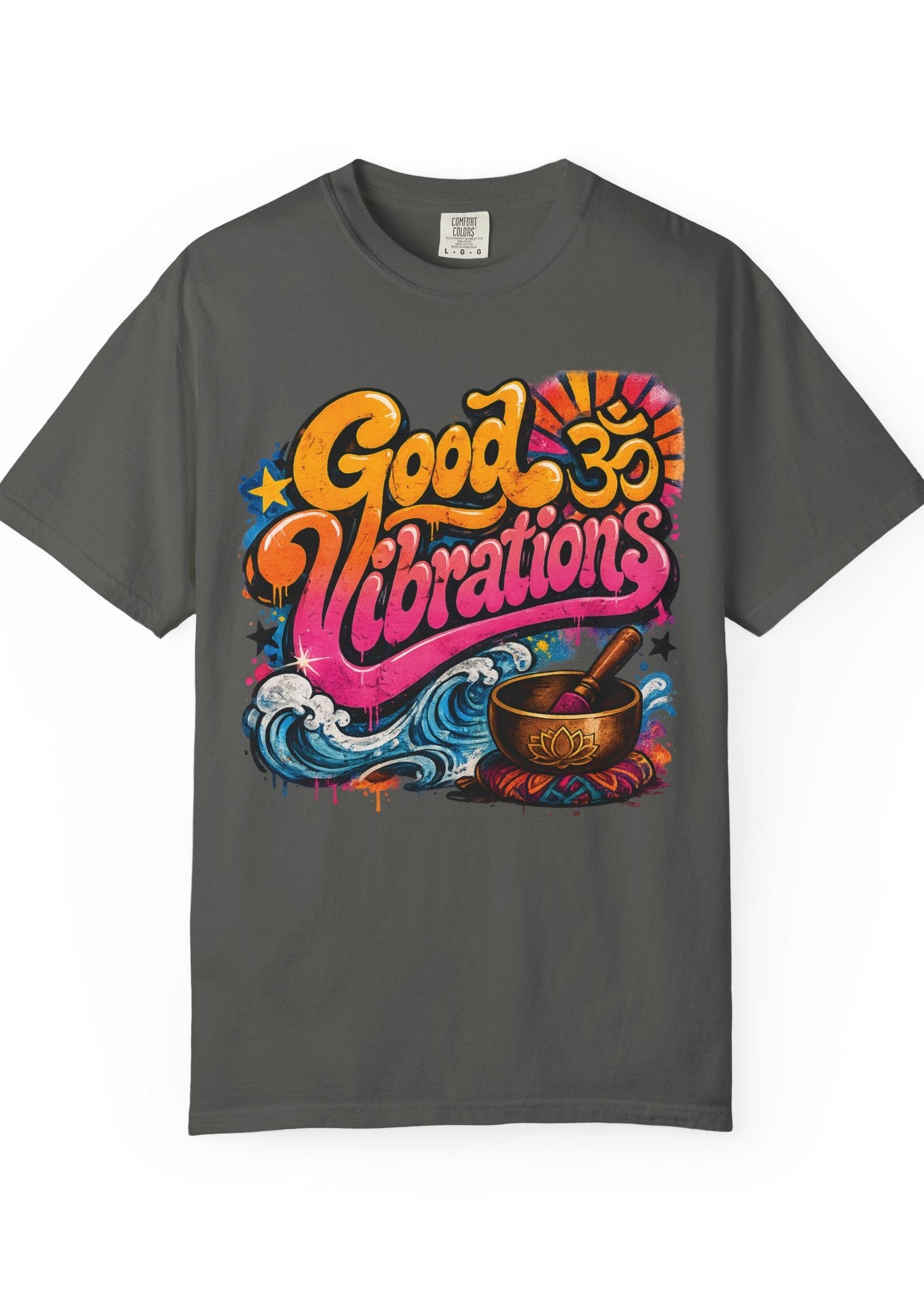 Good Vibrations OM Sound Bowl Graffiti T-Shirt