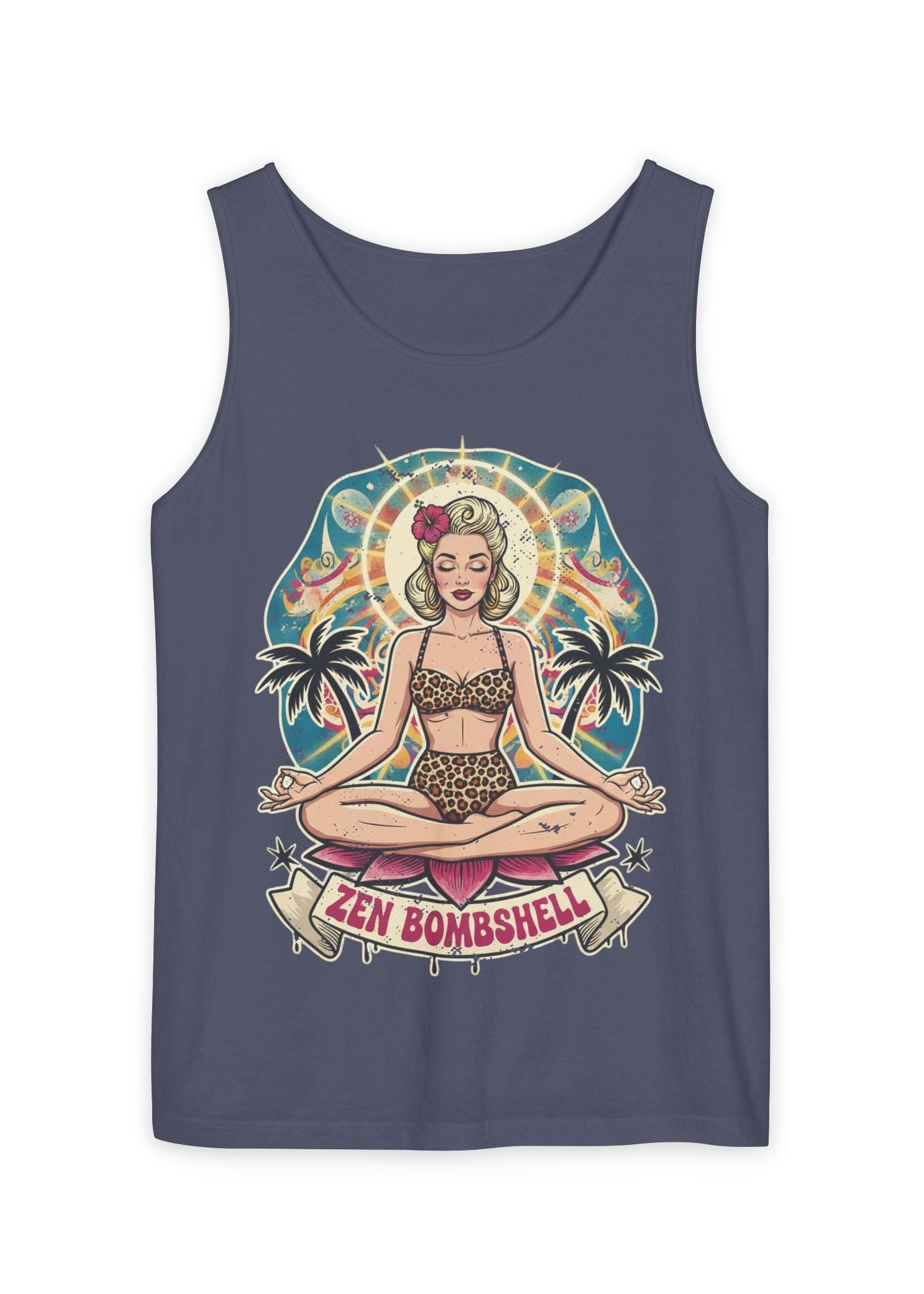Zen Bombshell Retro Pin-Up Yoga Tank