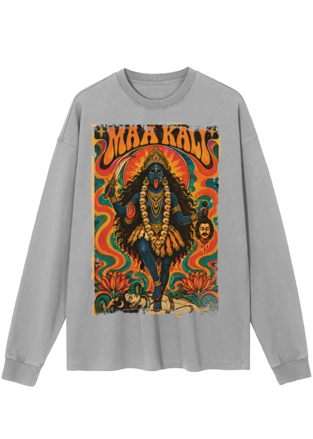 70s Groovy Maa Kali Long Sleeve Tee