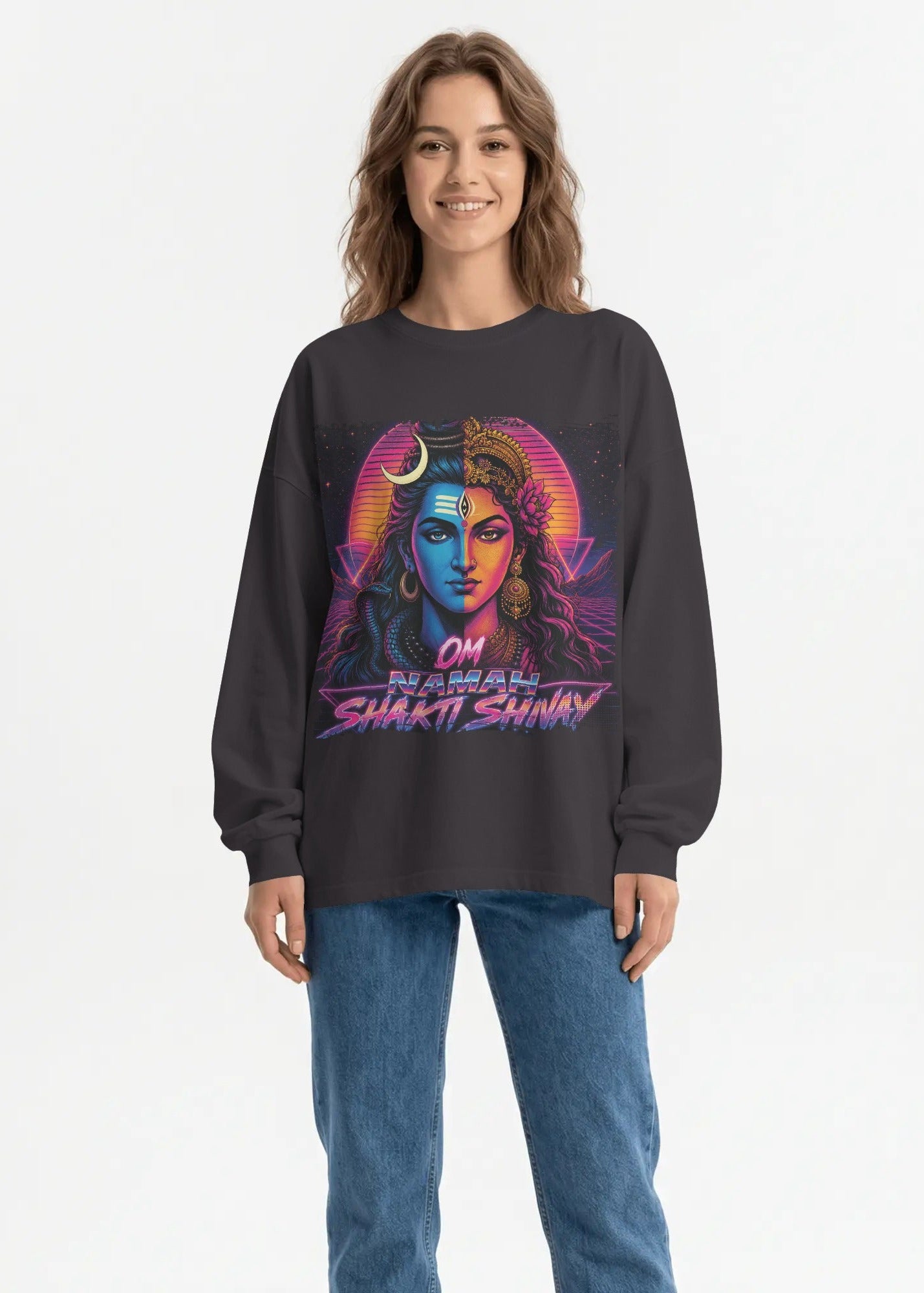 OM Namah Shakti Shivay Vintage Washed Long Sleeve