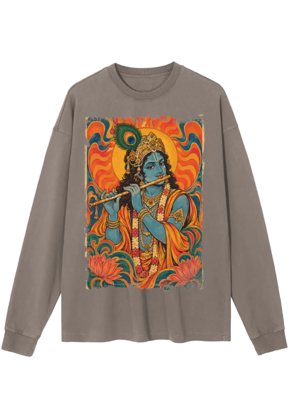 Krishna Vintage Washed Long Sleeve T-Shirt