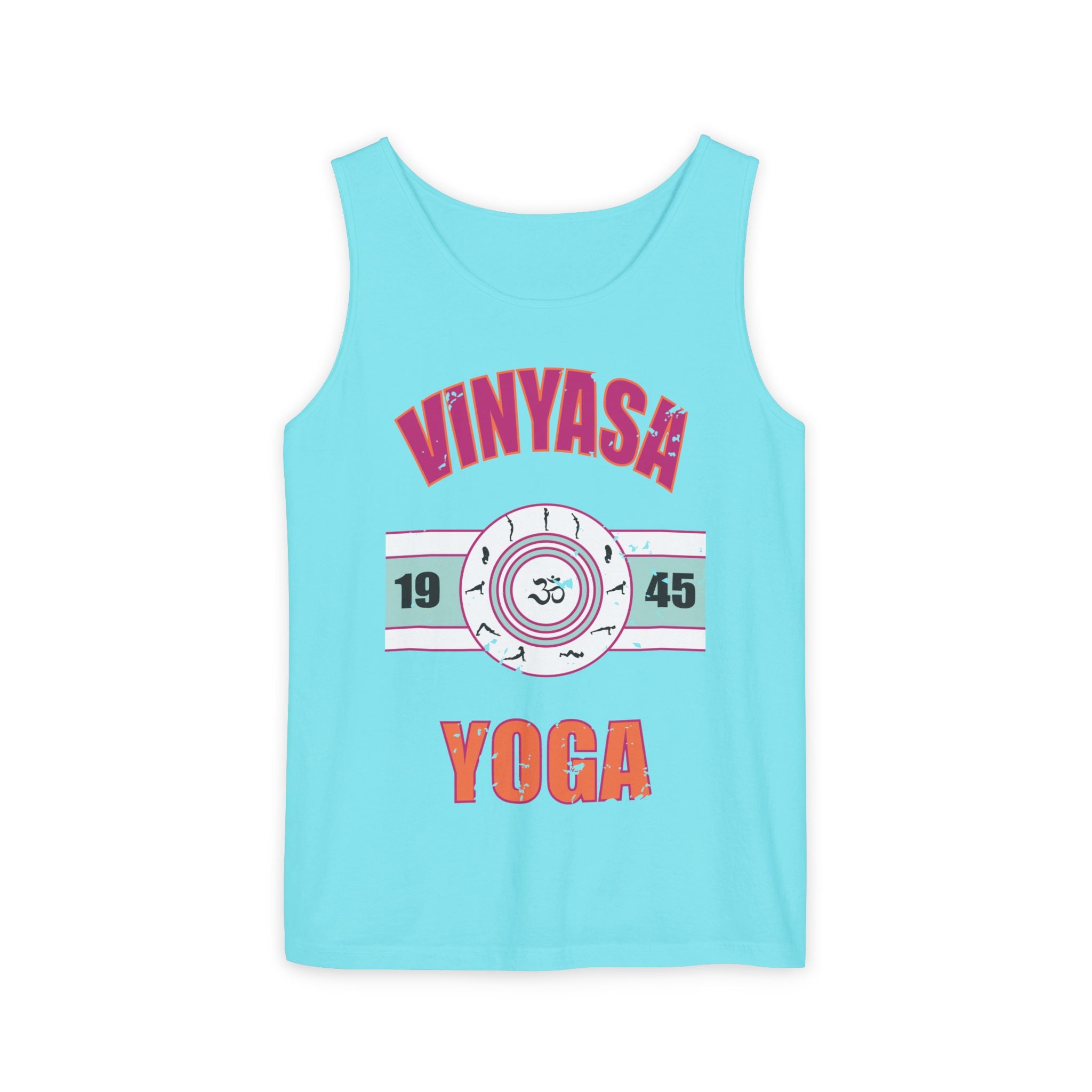 Vintage Vinyasa Yoga Tank Top – Retro Sun Salutation Flow Muscle Tee