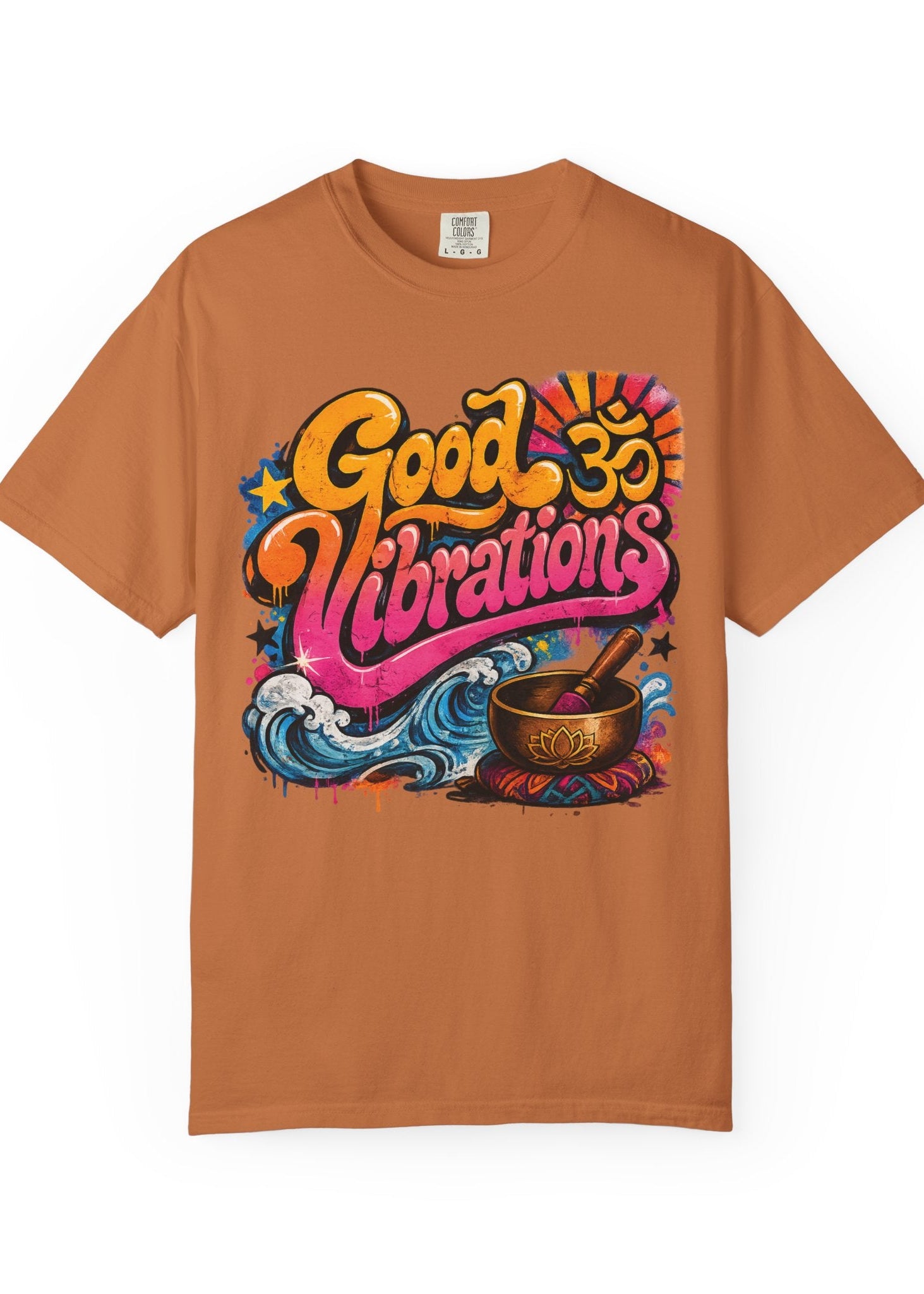 Good Vibrations OM Sound Bowl Graffiti T-Shirt