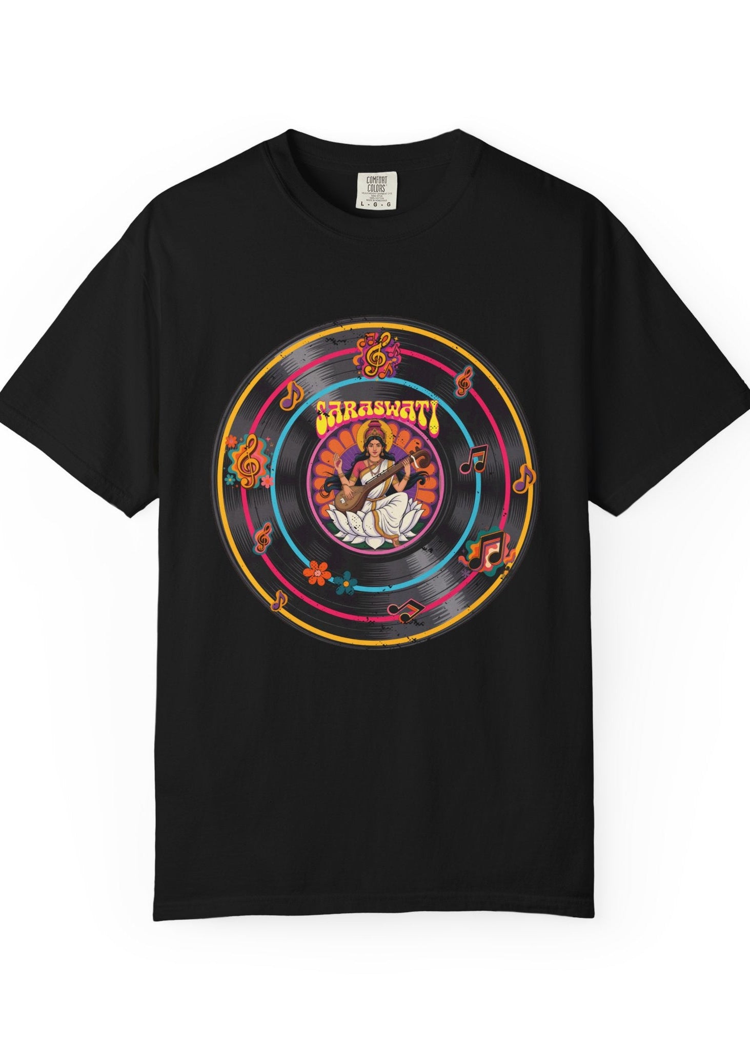 Vintage Saraswati Vinyl Record T-Shirt