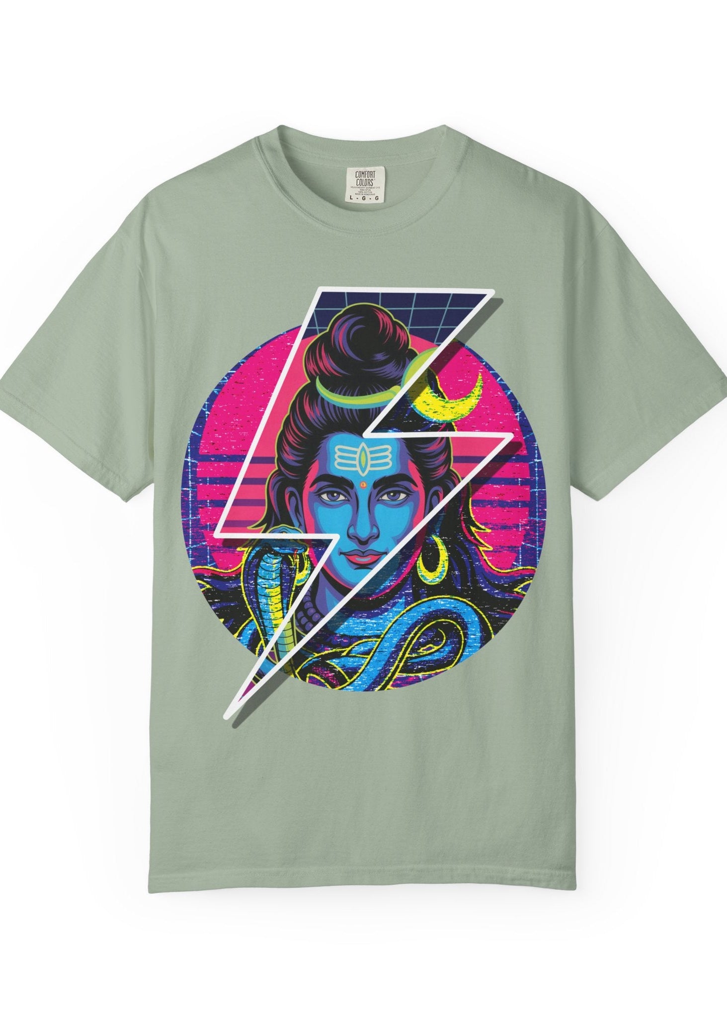 80s Retro Shiva Neon Wave Tee