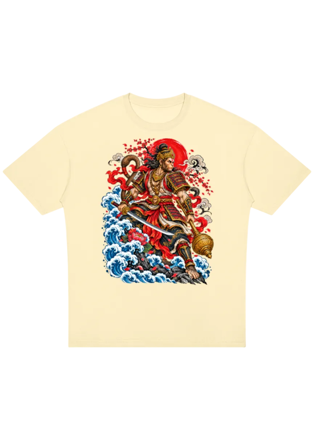 Lord Hanuman Samurai Oversized T-Shirt