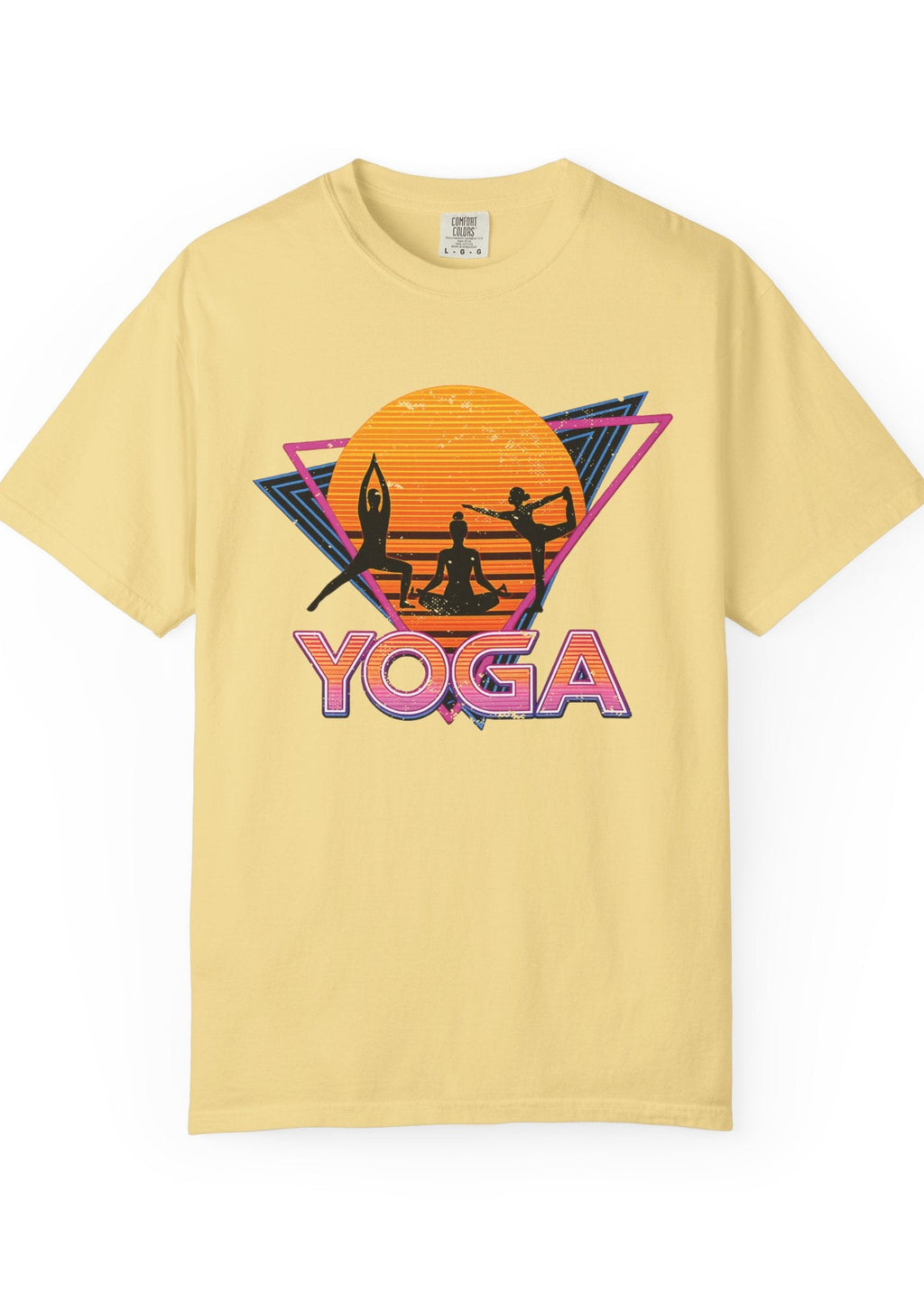 Retro Synthwave Yoga Tee