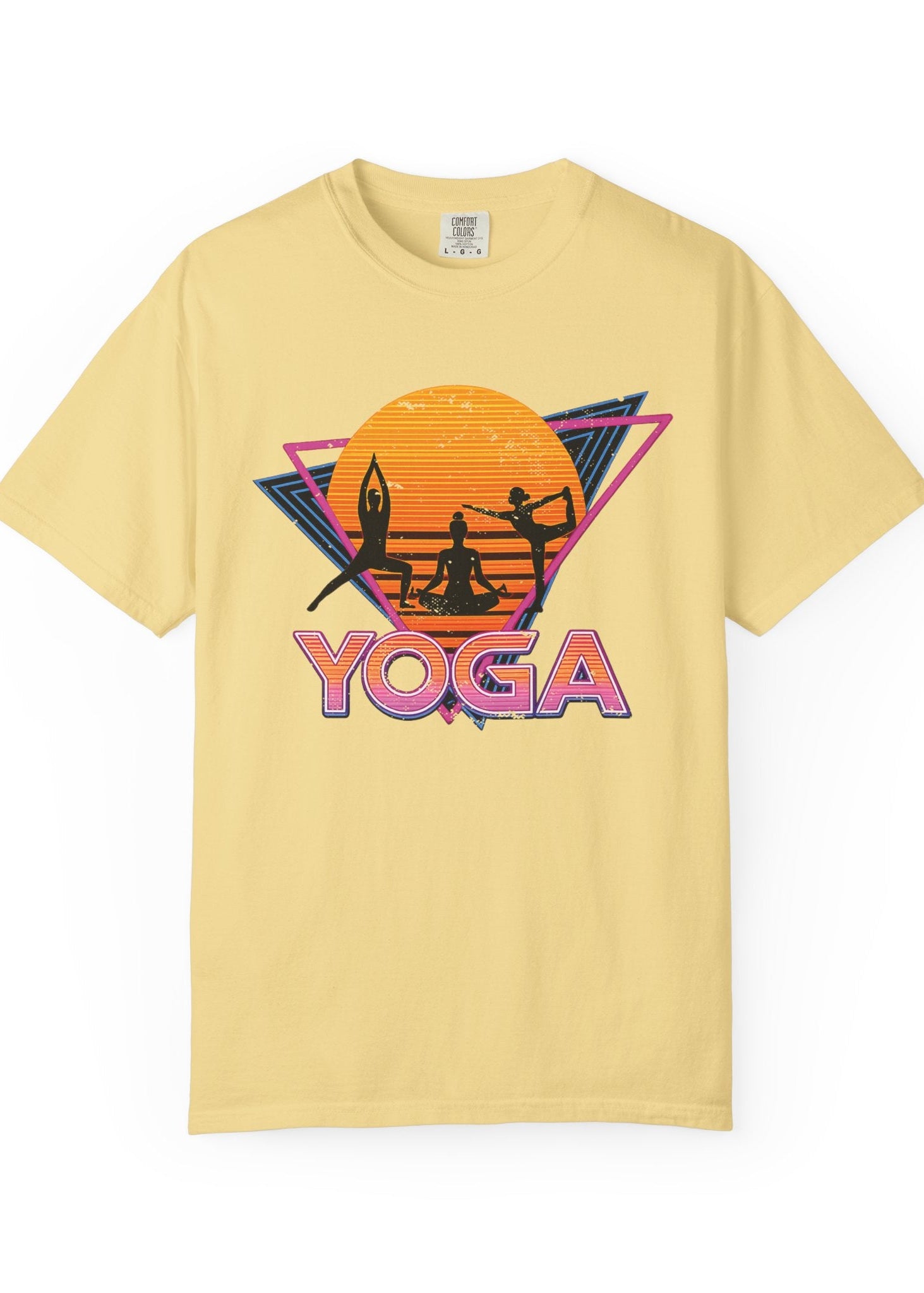 Retro Synthwave Yoga Tee