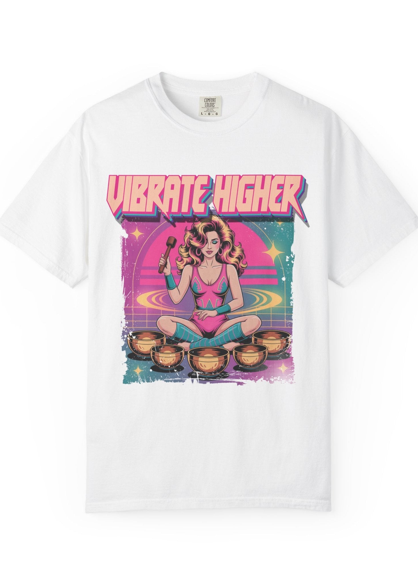 Vibrate Higher Retro 80s Sound Bath Tee