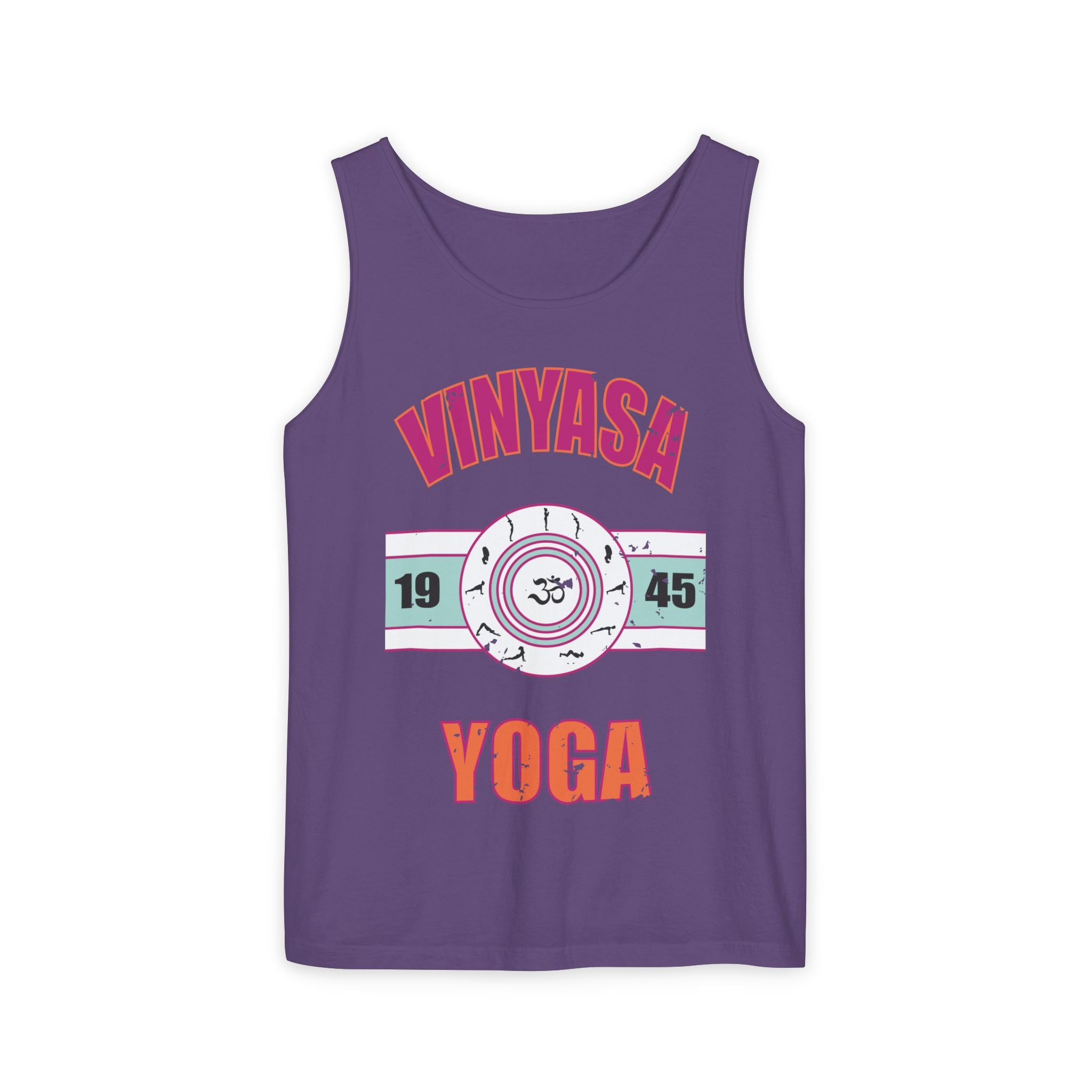 Vintage Vinyasa Yoga Tank Top – Retro Sun Salutation Flow Muscle Tee