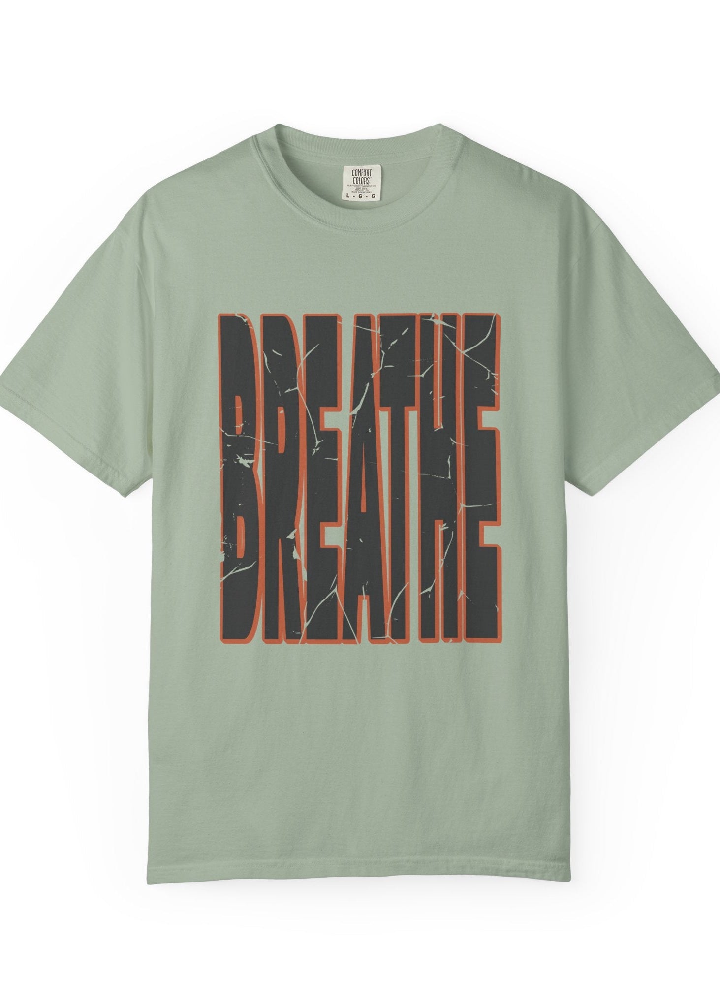 "BREATHE" Distressed Streetwear Tee