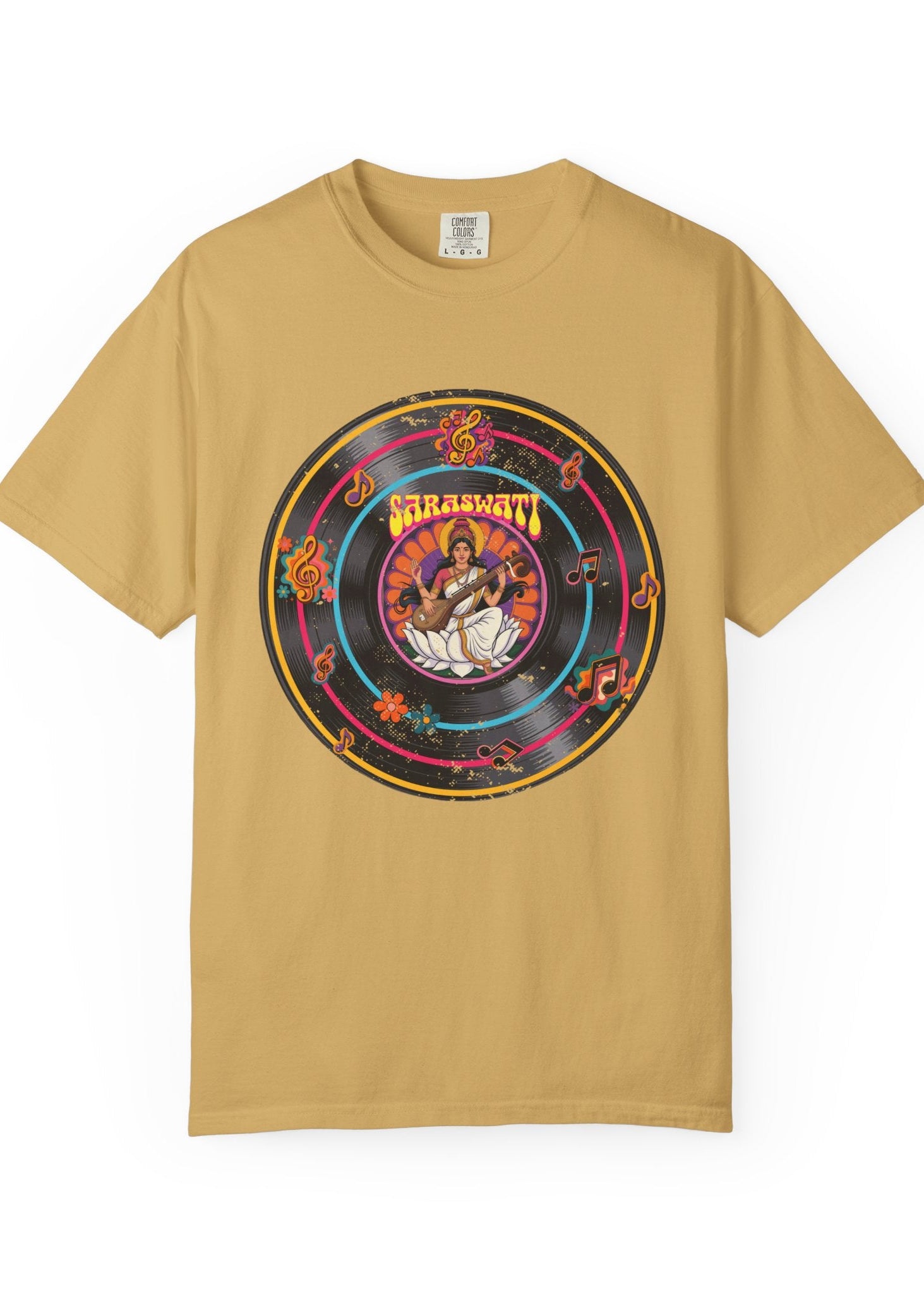 Vintage Saraswati Vinyl Record T-Shirt