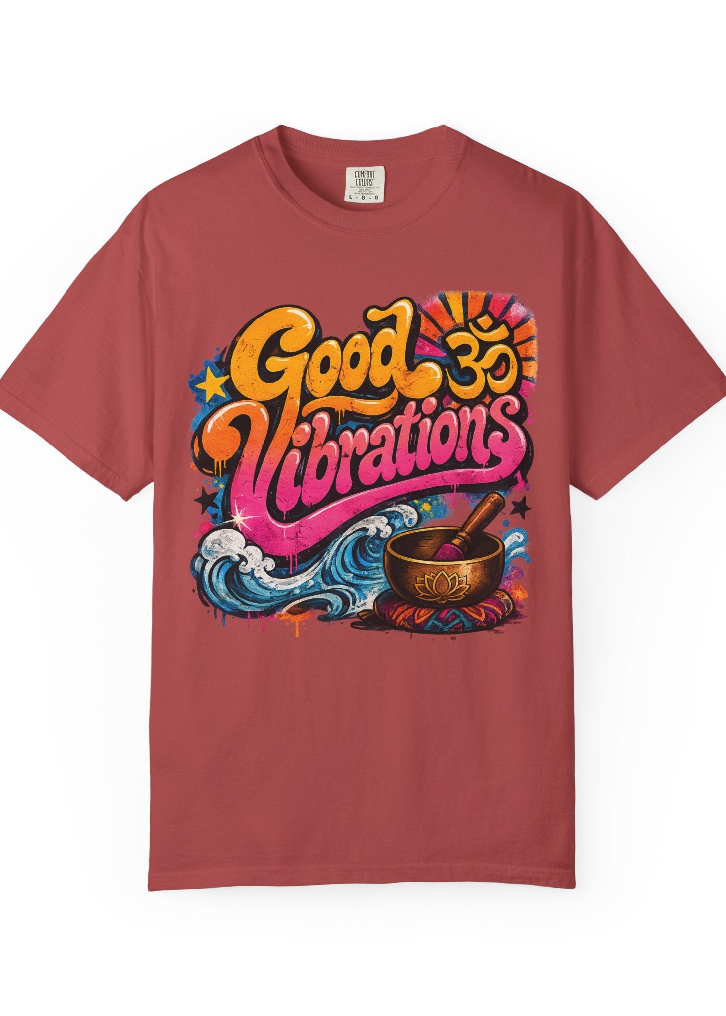 Good Vibrations OM Sound Bowl Graffiti T-Shirt