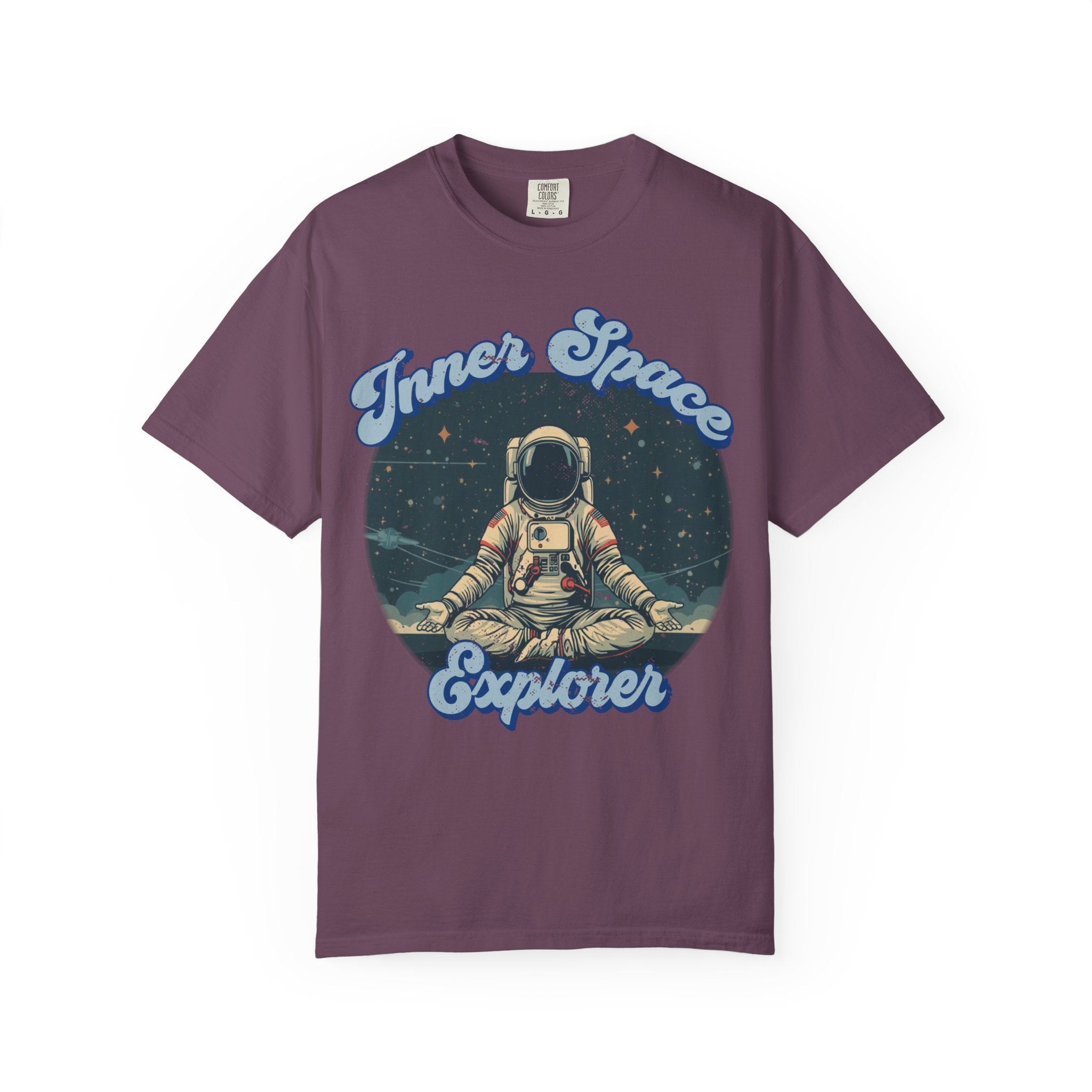 Inner Space Explorer Astronaut T-Shirt – Retro Cosmic Meditation Graphic Tee