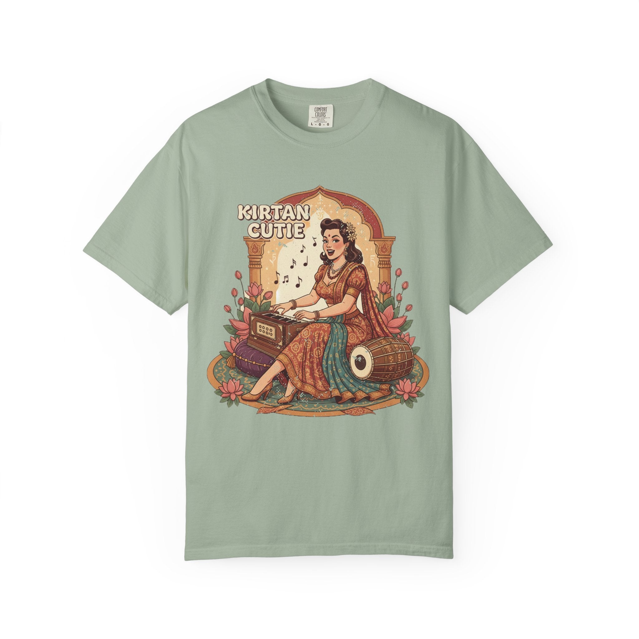 Kirtan Cutie Retro T-Shirt – Vintage Bhakti Yoga Harmonium Graphic Tee