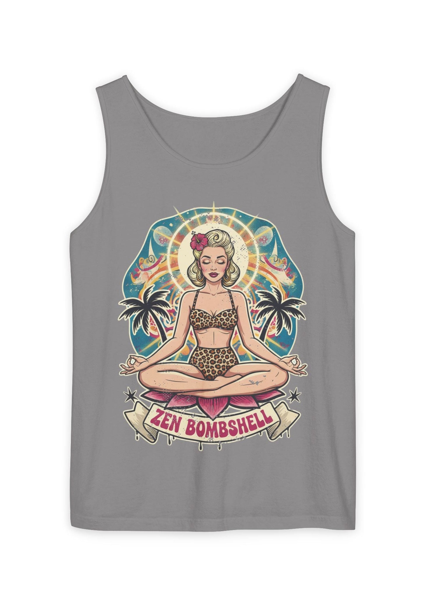 Zen Bombshell Retro Pin-Up Yoga Tank