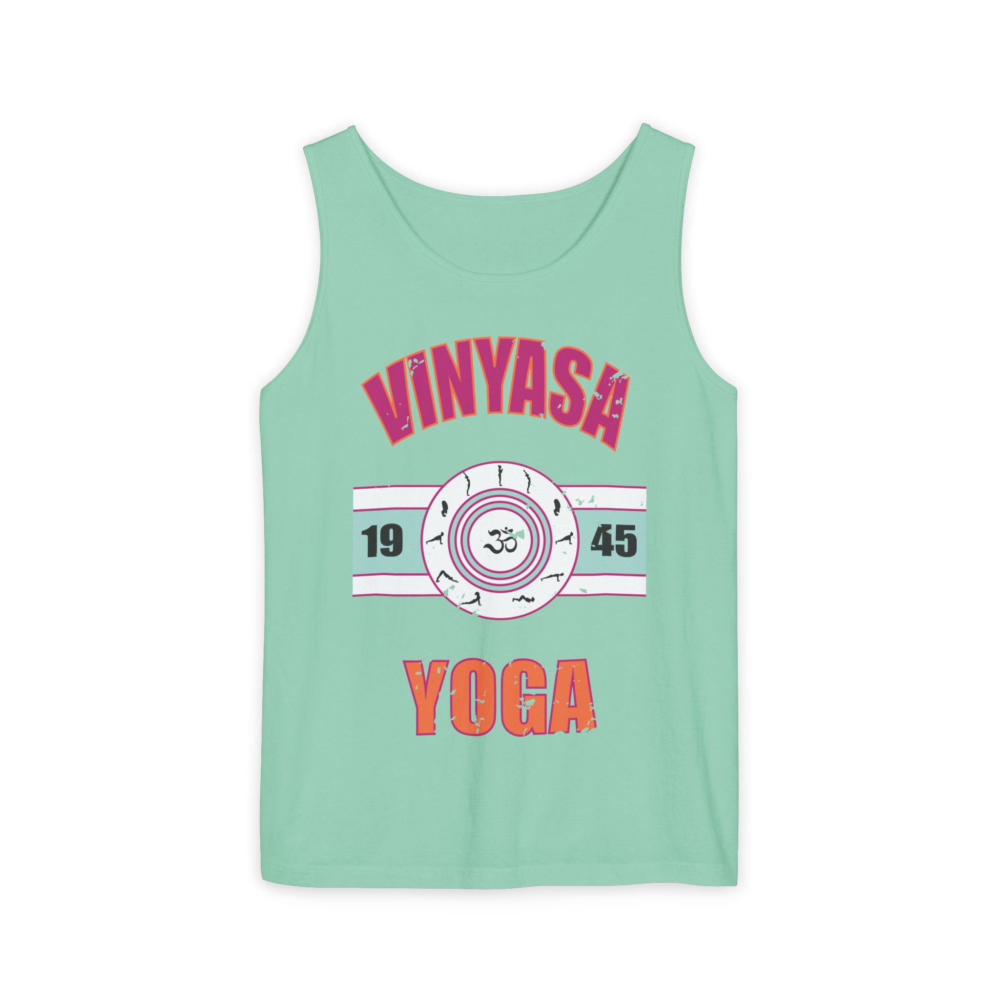 Vintage Vinyasa Yoga Tank Top – Retro Sun Salutation Flow Muscle Tee