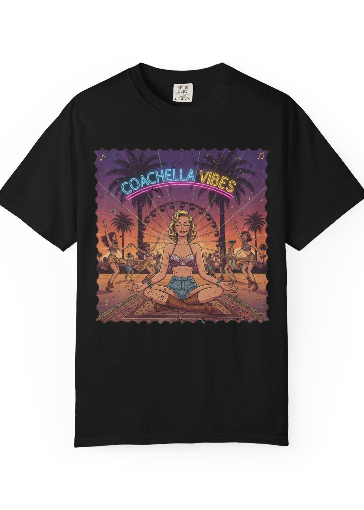 Pinup Meditation Coachella Tee