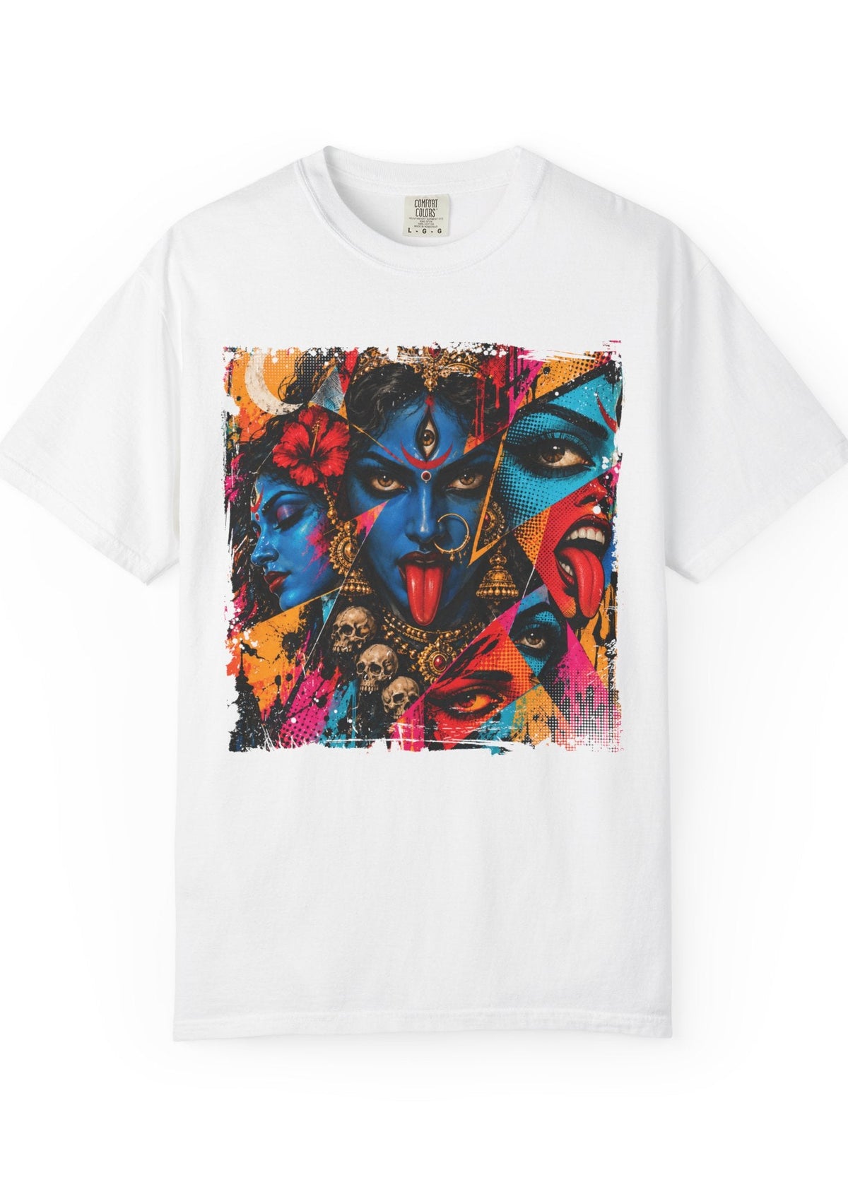 Maa Kali Neon Pop Art Oversized T-Shirt