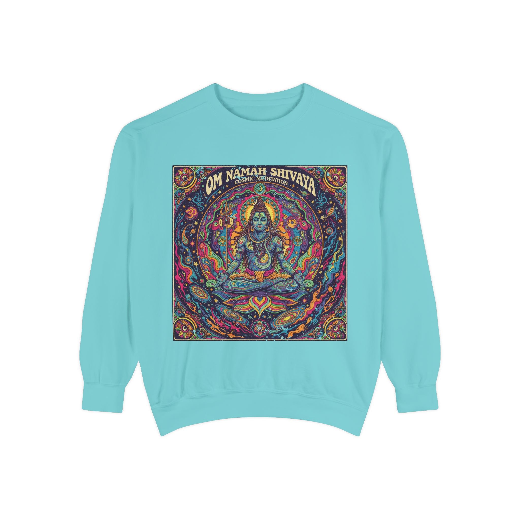 Om Namah Shivaya Cosmic Meditation Sweatshirt – Psychedelic Lord Shiva Spiritual Pullover