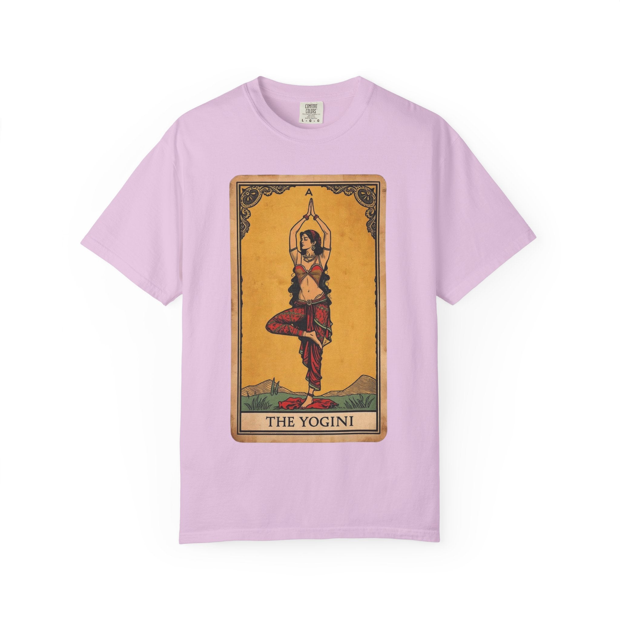 The Yogini Tarot Card T-Shirt – Vintage Mystical Yoga Graphic Tee