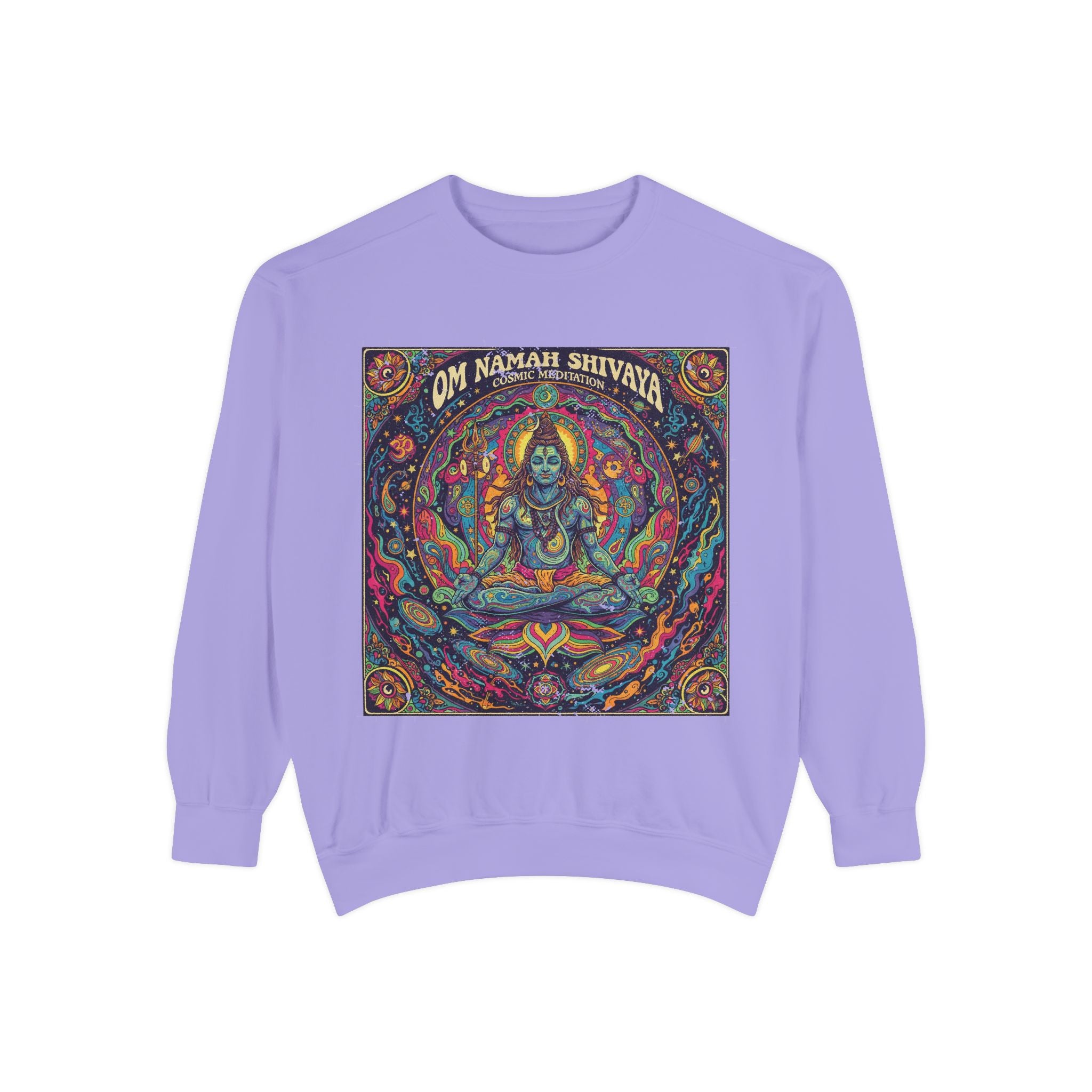 Om Namah Shivaya Cosmic Meditation Sweatshirt – Psychedelic Lord Shiva Spiritual Pullover