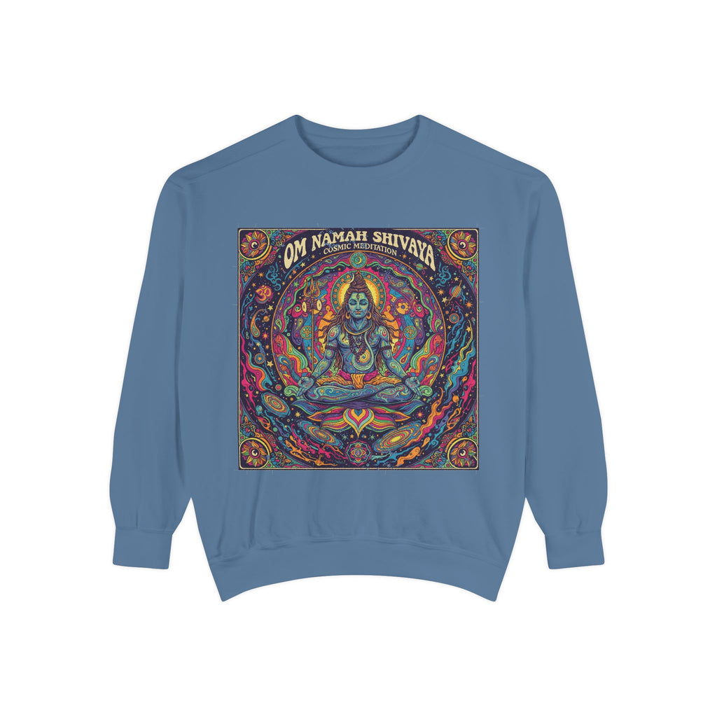 Om Namah Shivaya Cosmic Meditation Sweatshirt – Psychedelic Lord Shiva Spiritual Pullover