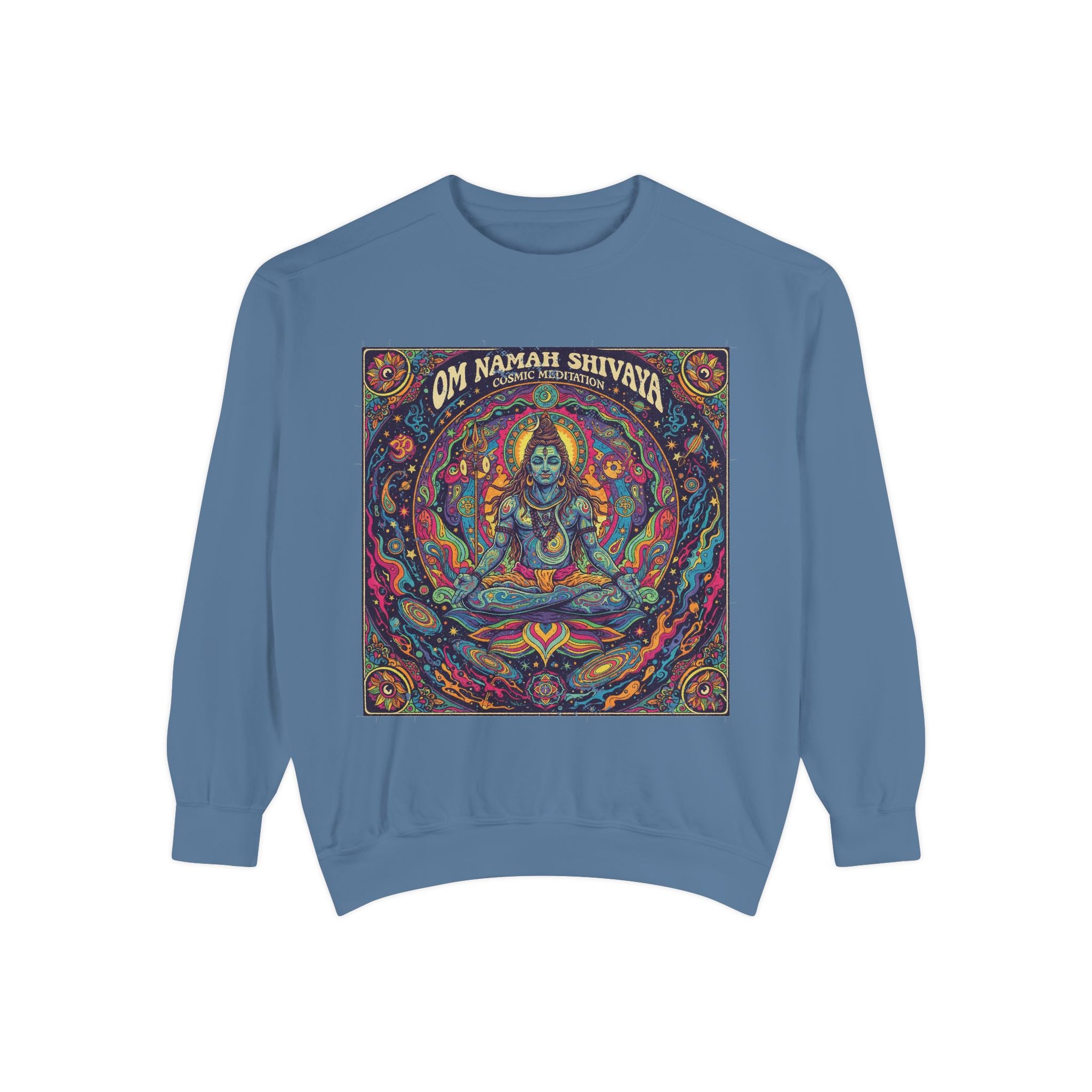 Om Namah Shivaya Cosmic Meditation Sweatshirt – Psychedelic Lord Shiva Spiritual Pullover