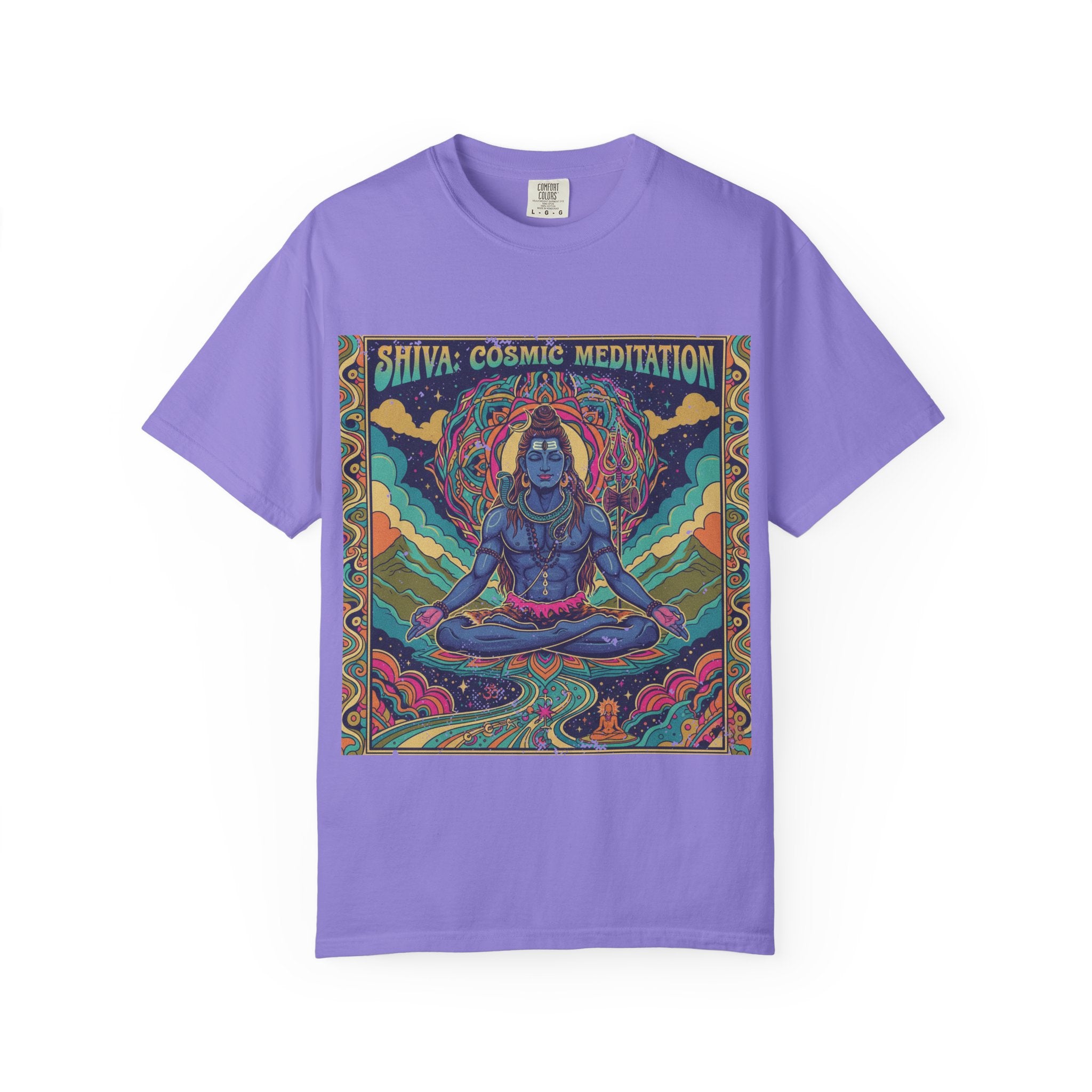Shiva Cosmic Meditation T-Shirt – Psychedelic Spiritual Art Yoga Tee