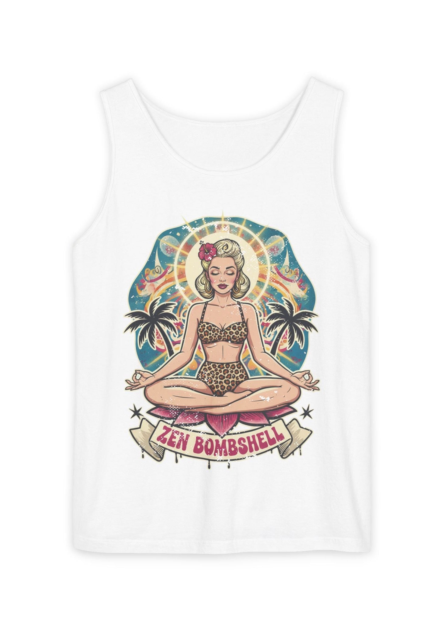 Zen Bombshell Retro Pin-Up Yoga Tank