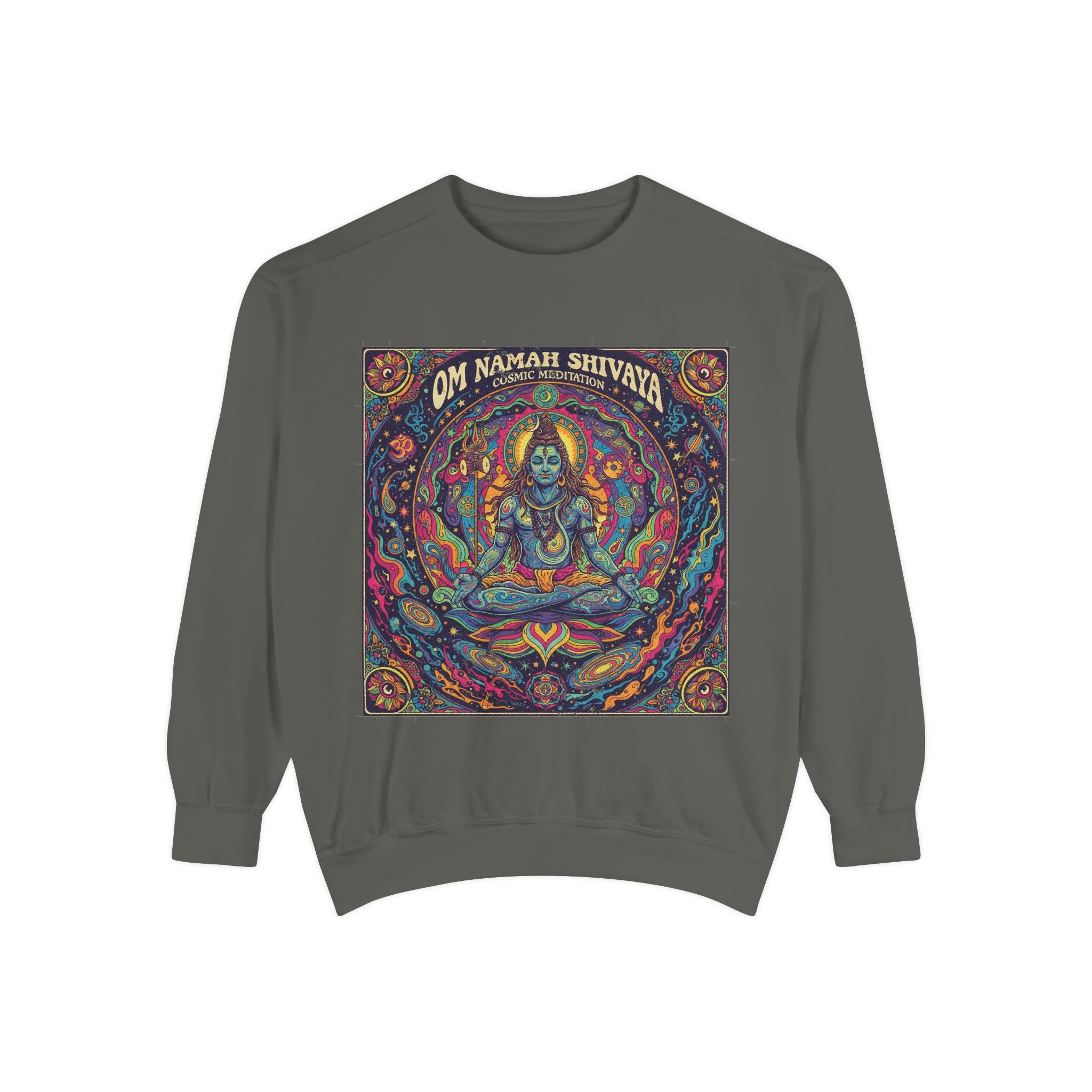 Om Namah Shivaya Cosmic Meditation Sweatshirt – Psychedelic Lord Shiva Spiritual Pullover