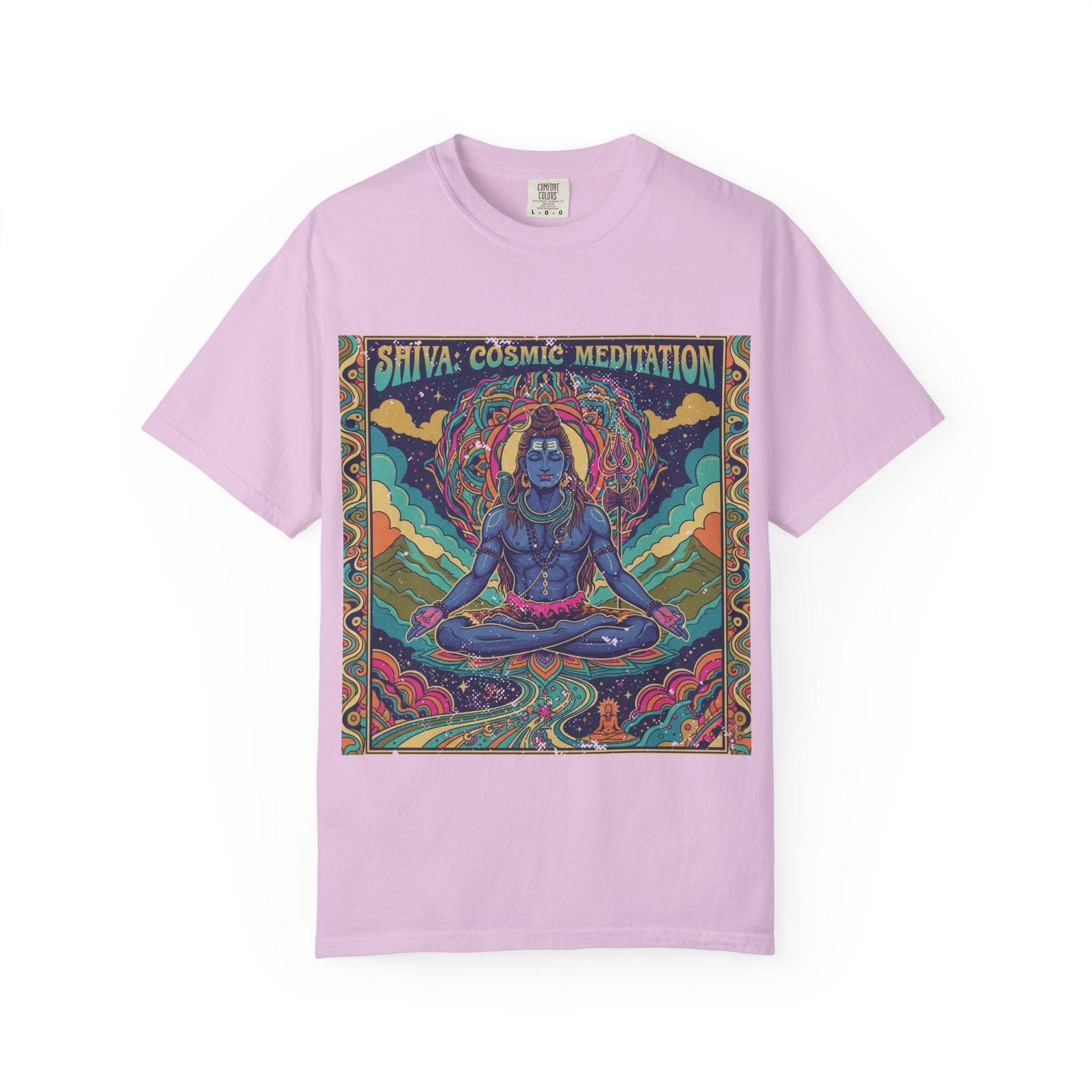 Shiva Cosmic Meditation T-Shirt – Psychedelic Spiritual Art Yoga Tee