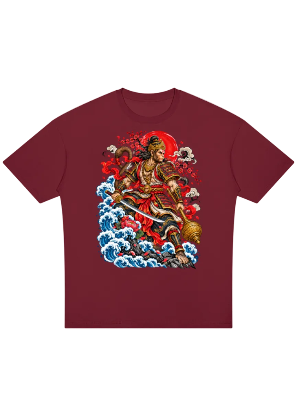 Lord Hanuman Samurai Oversized T-Shirt