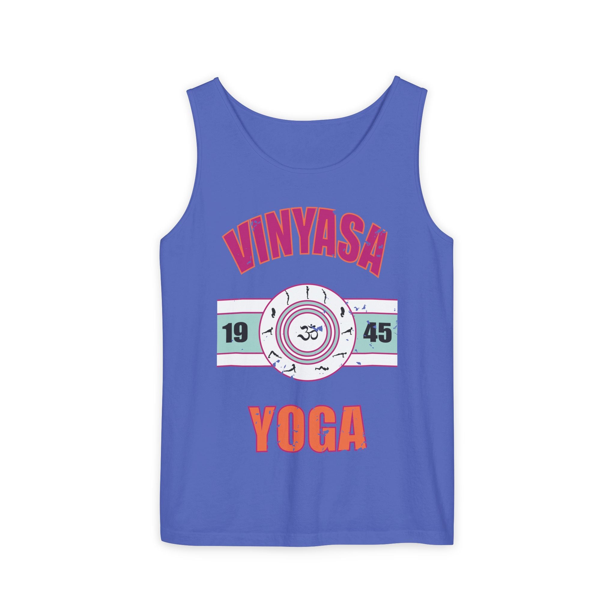 Vintage Vinyasa Yoga Tank Top – Retro Sun Salutation Flow Muscle Tee