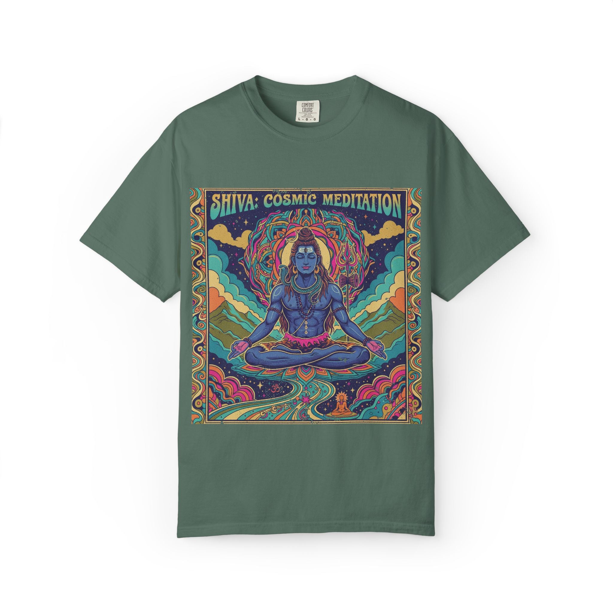 Shiva Cosmic Meditation T-Shirt – Psychedelic Spiritual Art Yoga Tee