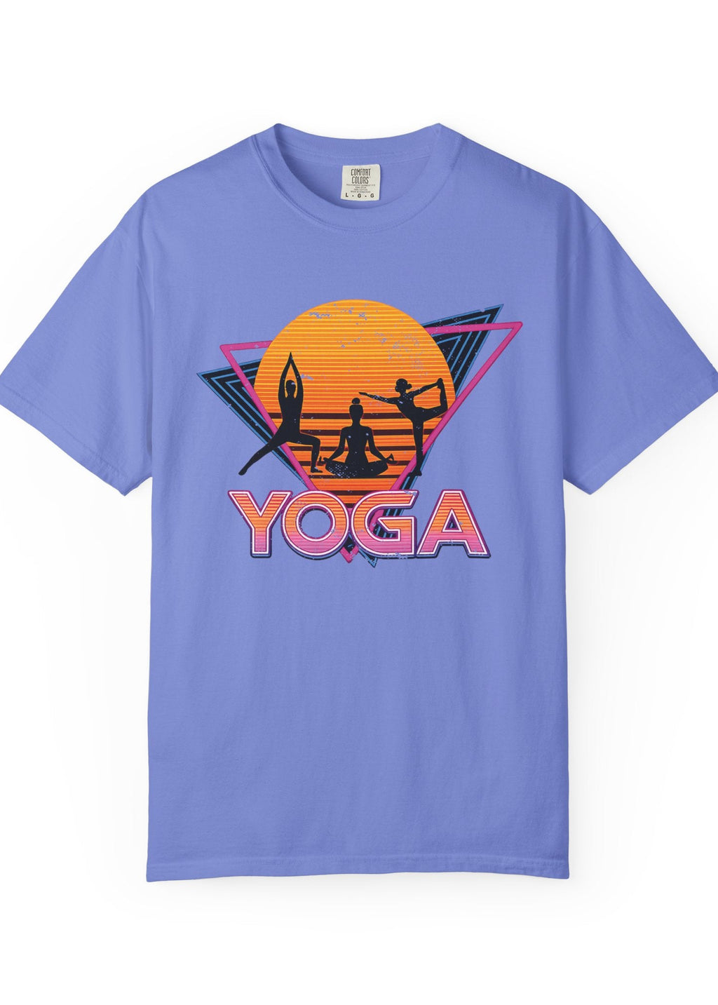 Retro Synthwave Yoga Tee