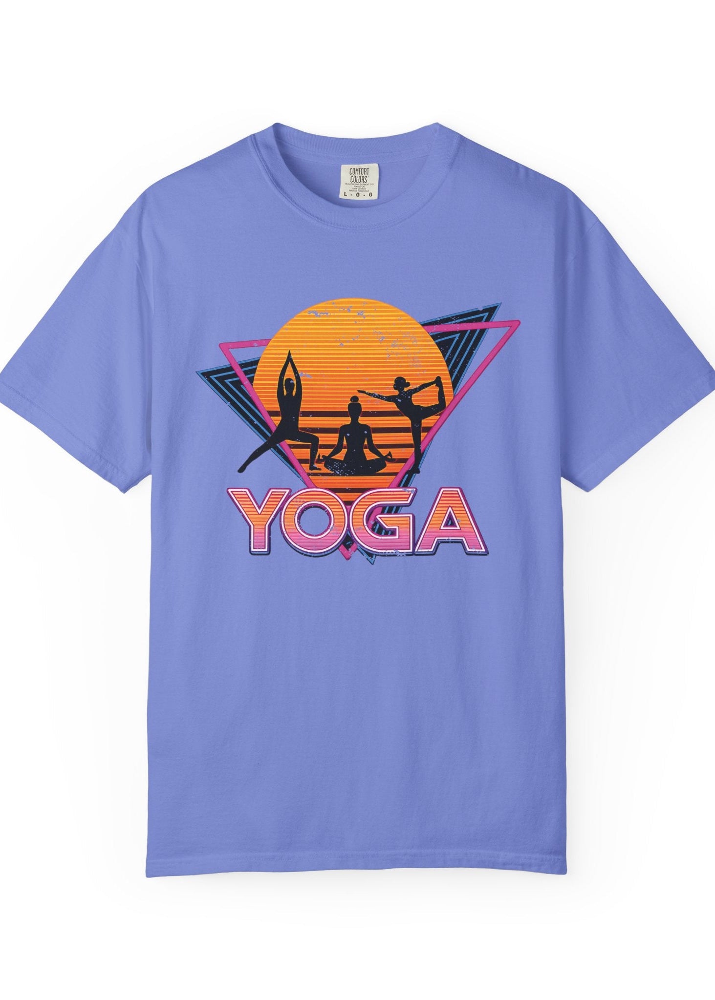 Retro Synthwave Yoga Tee