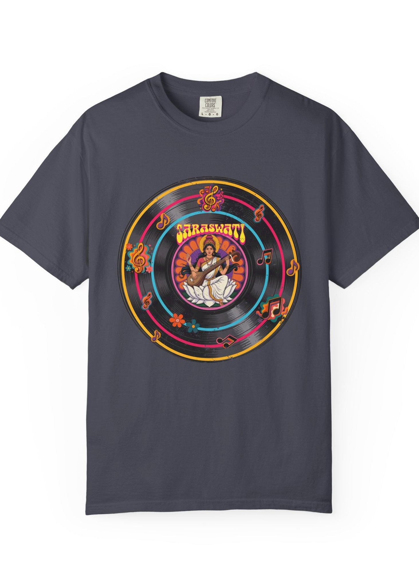 Vintage Saraswati Vinyl Record T-Shirt